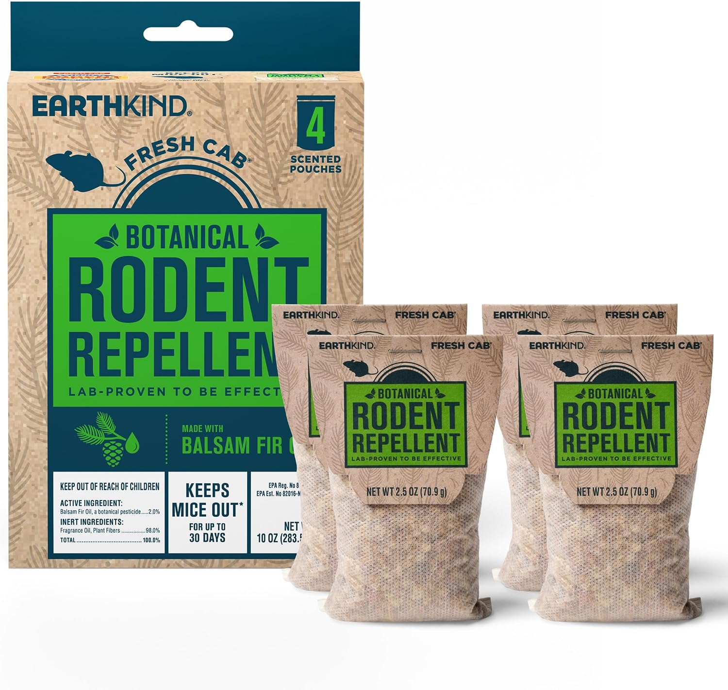 Rodent Repellent; Quickly Repelling Pests from Treated Areas; Preventing Re-Infestation for up To 3 Months; Safe for Children, Pets and the Environment; Non-Toxic; 8-Scent Pouches