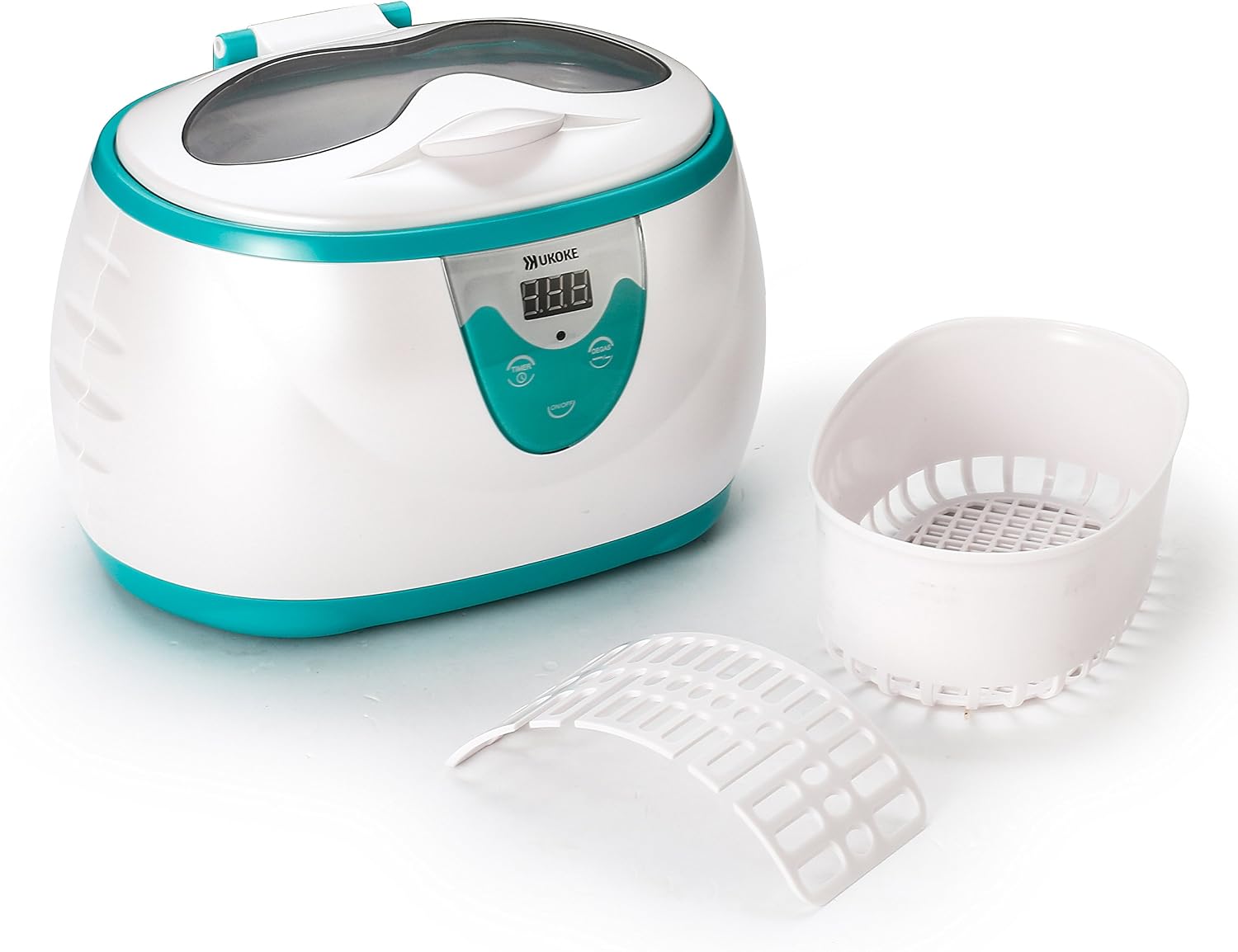 Ukoke UUC06S Ultrasonic Cleaner, Professional Jewelry Cleaner for Eyeglasses, Rings and Watches, 42kHz Portable Sonic Cleaner with 600ml Capacity Stainless Steel Tank