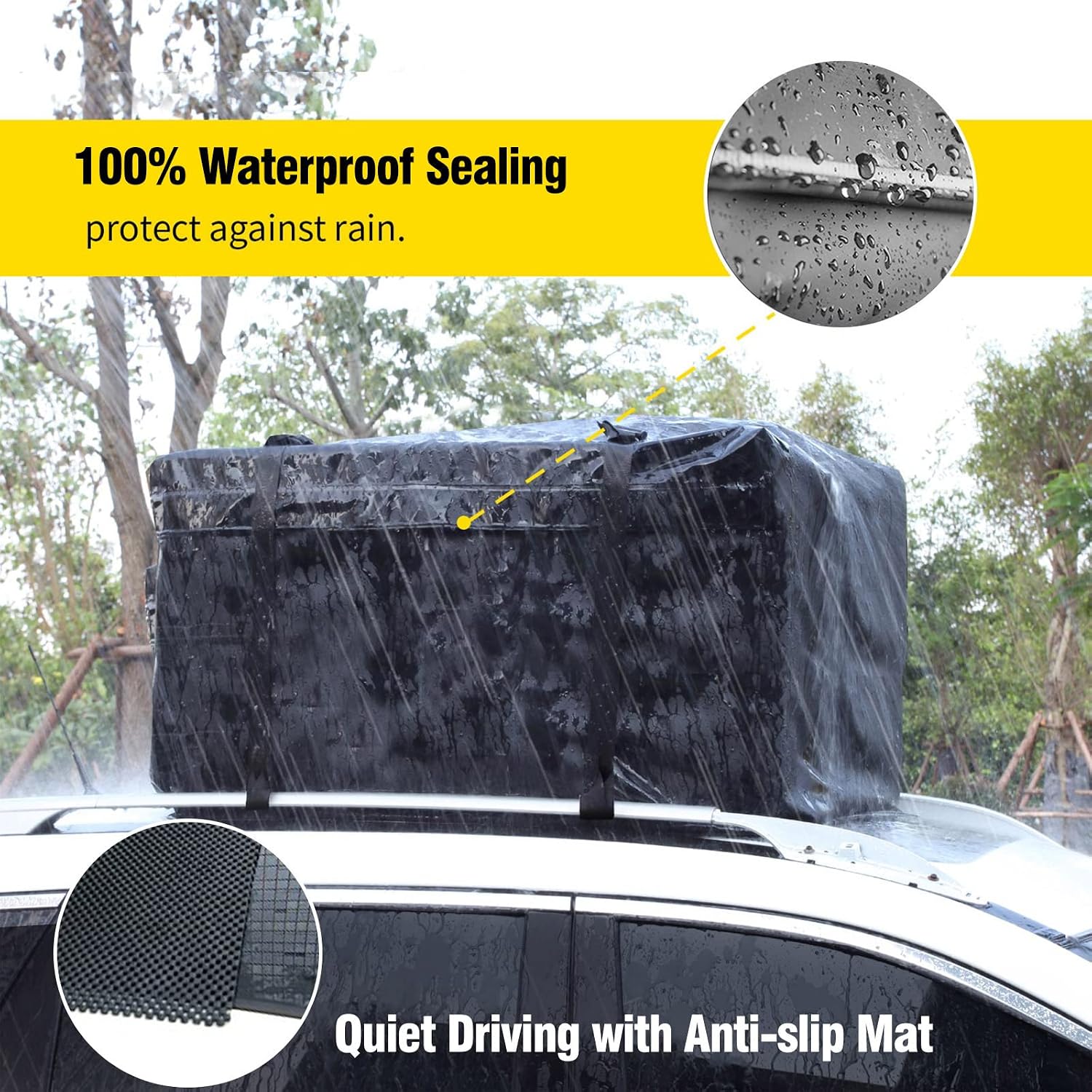 Leader Accessories Roof Rack Cargo Basket 64"x39"x4" for SUV Truck Van Car | 150 lbs Capacity, Alloy Steel with Rust-Resistant , Easy Assembly, Extra Storage for Luggage, Camping & Outdoor Road Travel