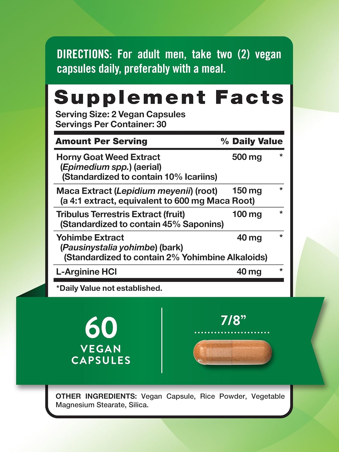 Nature's Truth Horny Goat Weed with Maca | 60 Powder Extract Capsules | Vegan, Non-GMO and Gluten Free Supplement