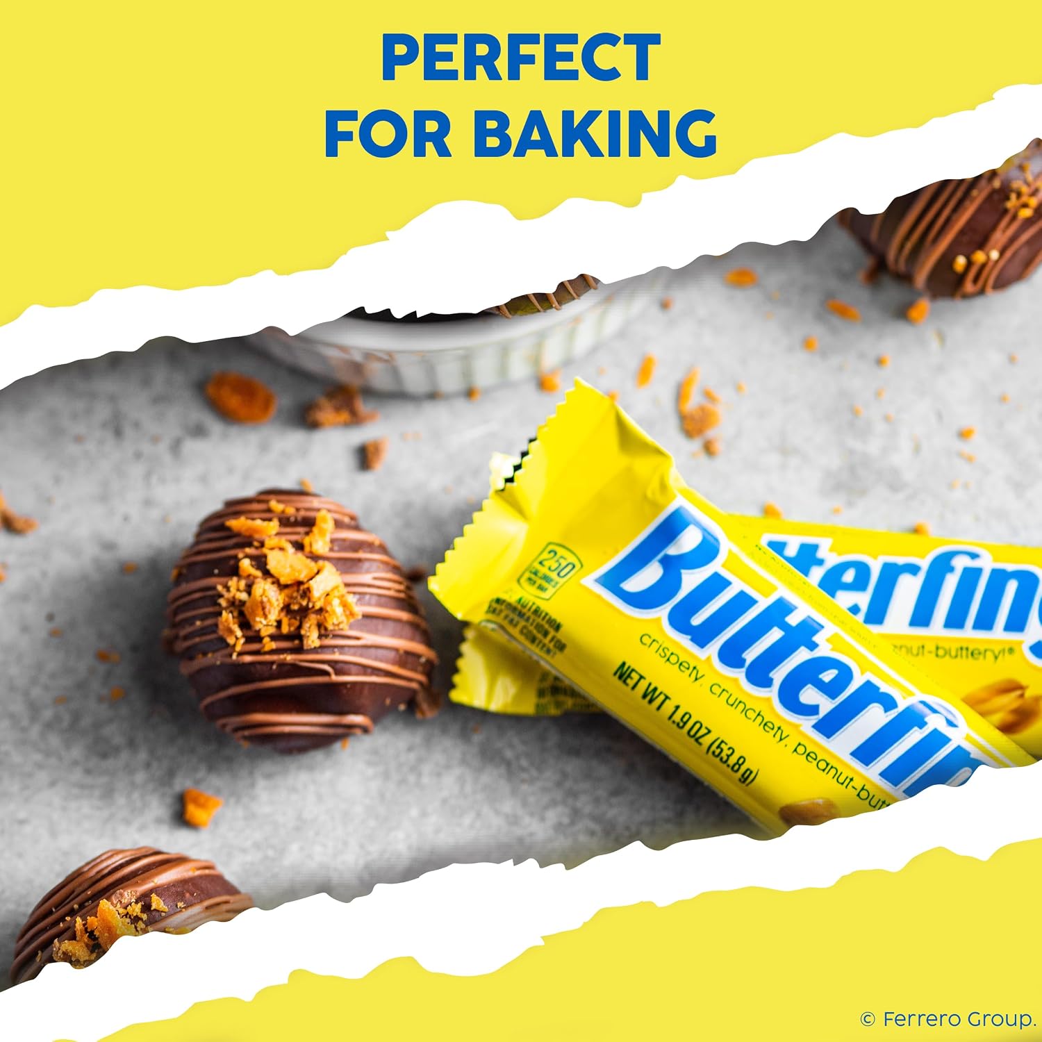 Butterfinger Full Size Candy Bar, 18 Count, Crispety Crunchety Peanut-Buttery On-The-Go Sweet Treat, 1.9 oz Each
