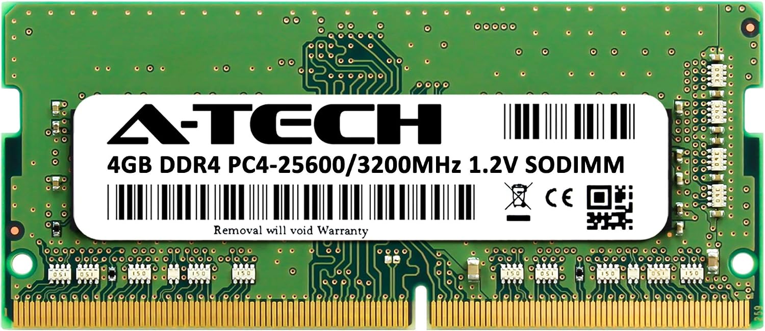 A-Tech 8GB DDR4 3200 MHz SODIMM PC4-25600 (PC4-3200AA) CL22 Non-ECC Laptop RAM Memory Module