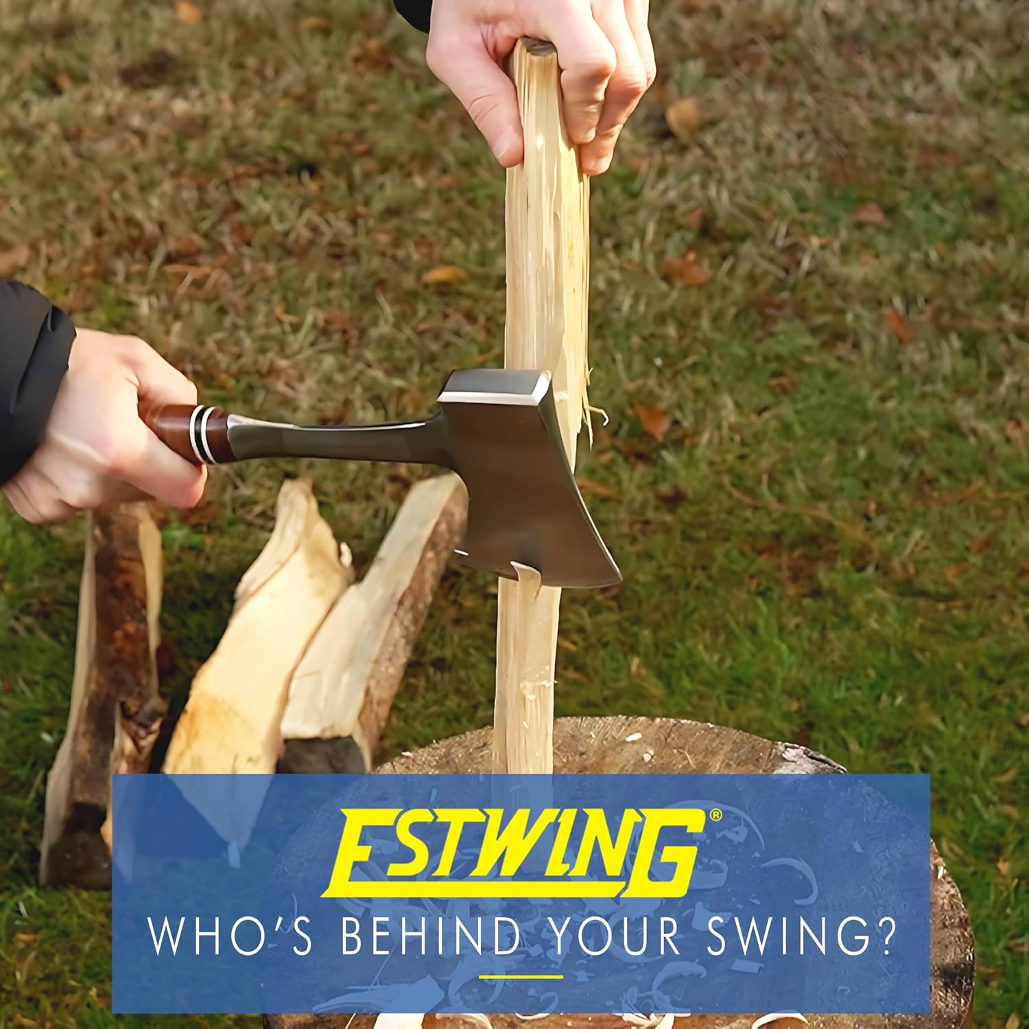ESTWING Sportsman's Axe - 14" USA Made Special Edition Camping Hatchet with Forged Steel Construction & Genuine Leather Grip - E24ASEA | Made in USA, Outdoor Versatility, Genuine Leather Grip, Forged In One Piece, Heavy Duty Sheath