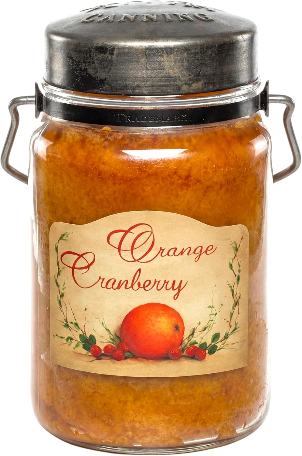 McCall’s Candles | Hot Buttered Rum | 26 oz Scented Candle | USA-Poured | Vintage Rustic Jar with Carrying Handle | Warm Buttery Spiced Rum Fragrance