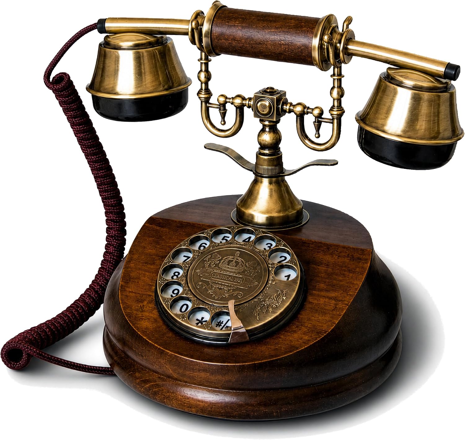 Opis Technology 1921 Cable Model C — A Real-Wood Candlestick Rotary Phone, Fully Working on Modern Home Phone Lines.
