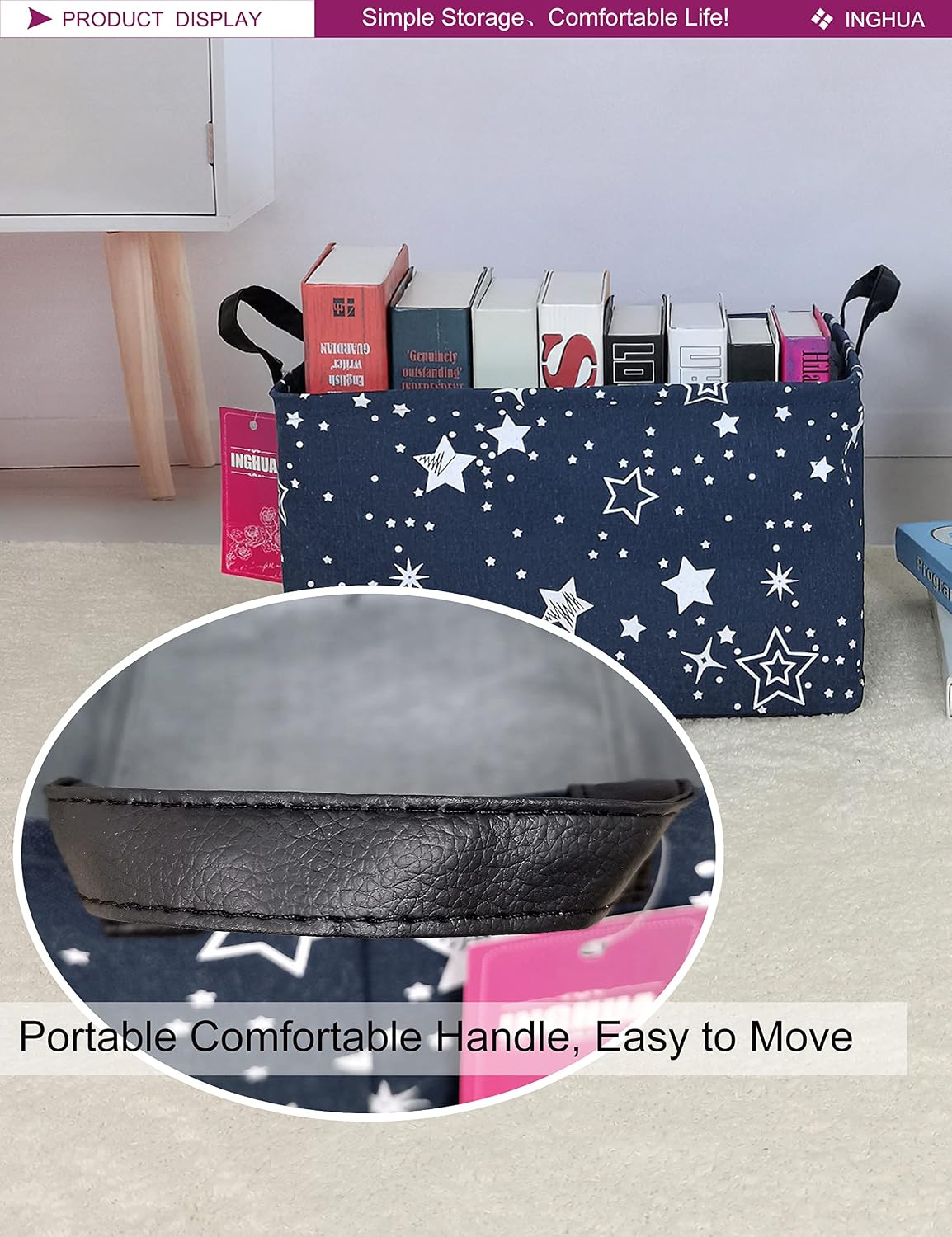 Rectangular Storage Basket Gift Bag Rec Spaceships
