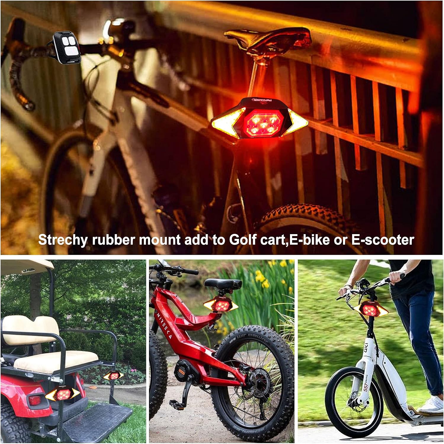 Bike Turn Signals Rechargeable Rear Bike Lights for Night Riding Luces para Bicicleta Waterproof Bike Light 2024 Bike Accessories Bike Indicators