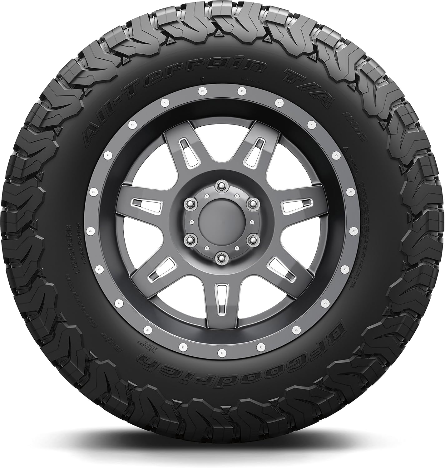 BFGoodrich All Terrain T/A KO2 Radial Car Tire for Light Trucks, SUVs, and Crossovers, LT265/70R17/C 112/109S | Light Truck All Terrain All Weather Traction 112/109S Rated C (6 Ply) Radial Construction Raised White Letters Tire