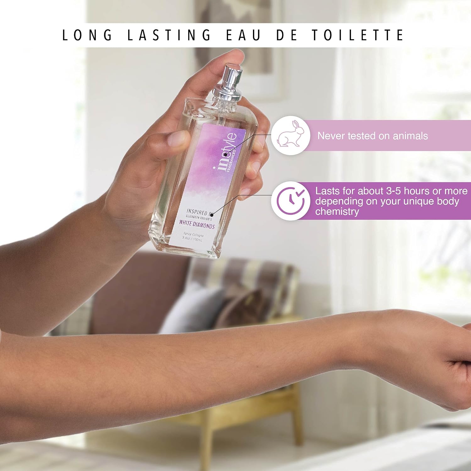 Instyle Fragrances | Inspired by Ralph Lauren's Romance | Women’s Eau de Toilette | Vegan, Paraben Free, Phthalate Free | Never Tested on Animals | 3.4 Fluid Ounces