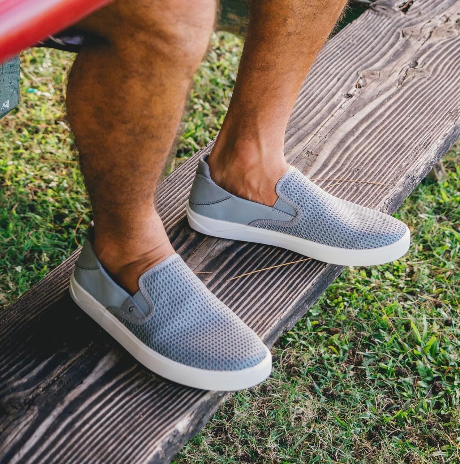 OluKai Lae'ahi Men's Slip On Shoes, Breathable Everyday Sneaker
