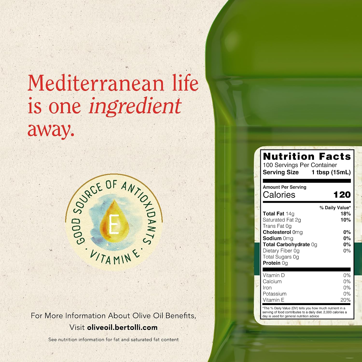 Bertolli Extra Virgin Olive Oil, Rich Taste, First Cold Pressed, 16.9 fl oz