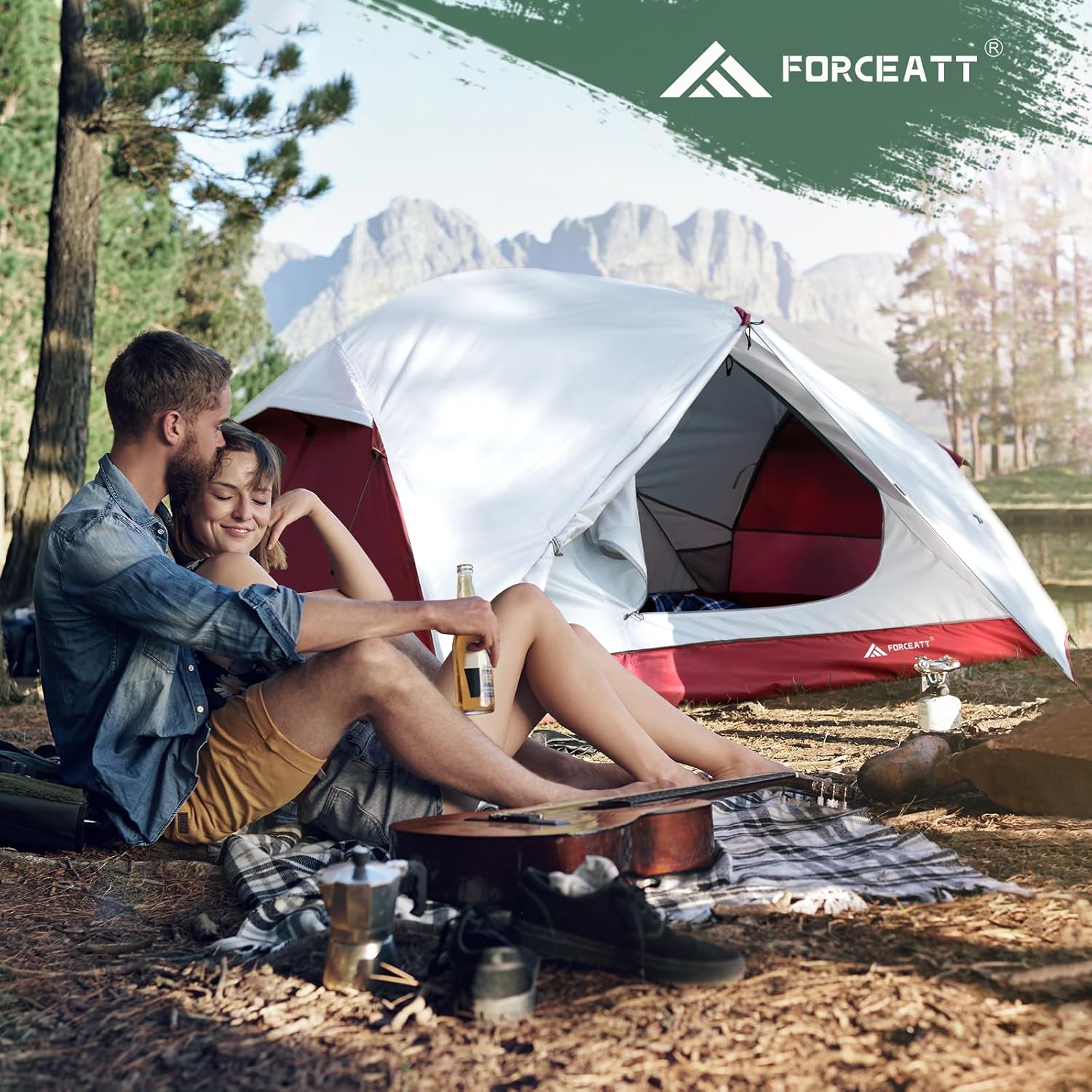 Forceatt Tent for 2 and 3 Person is Waterproof and Windproof, Camping Tent for 3 to 4 Seasons
