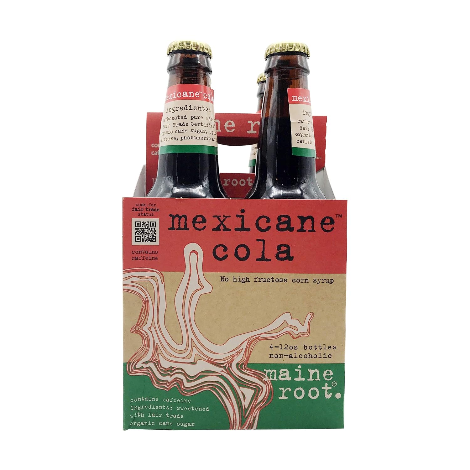 Maine Root, Soda Mexican Cola, 12 Fl Oz, 4 Pack