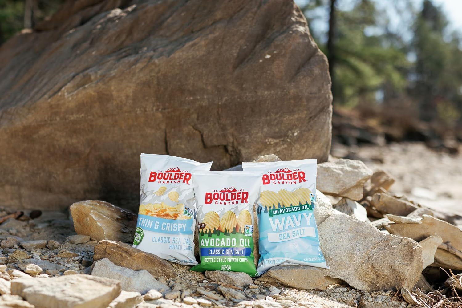 Boulder Canyon Avocado Oil Sea Salt Potato Chips 6 Count, 1.25 OZ