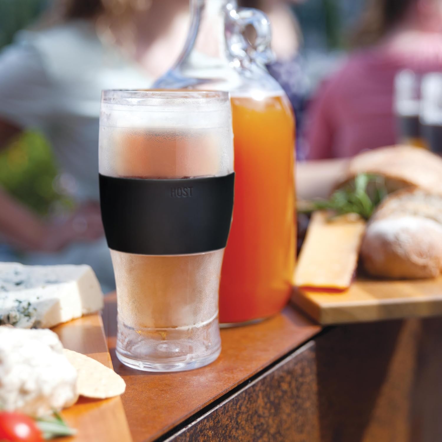 Host FREEZE Beer Glasses, Frozen Beer Mugs, Freezable Pint Glass Set, Insulated Pint Glass to Keep Your Drinks Cold, Double Walled Insulated Glasses