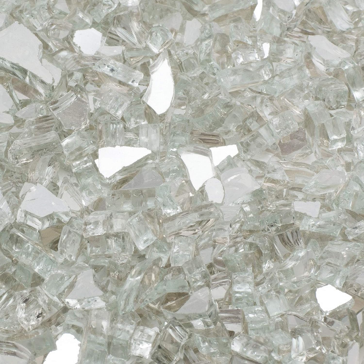 Margo Outdoor Living 20 lb 1/2" Crystal Reflective Fire Glass for Natural or Propane Fire Pit Fireplace Tempered Glass