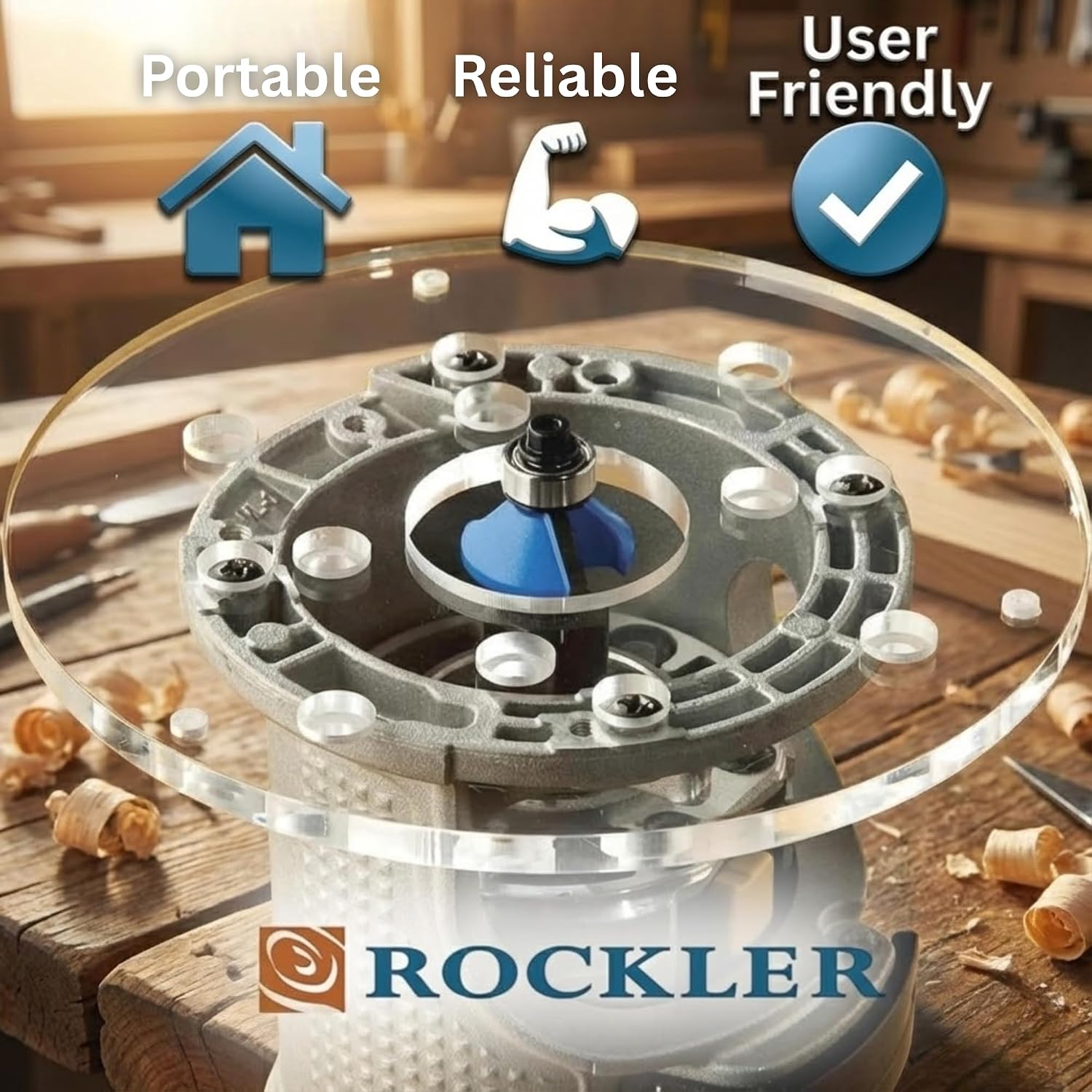 Rockler Trim Router Table with Bit Guard