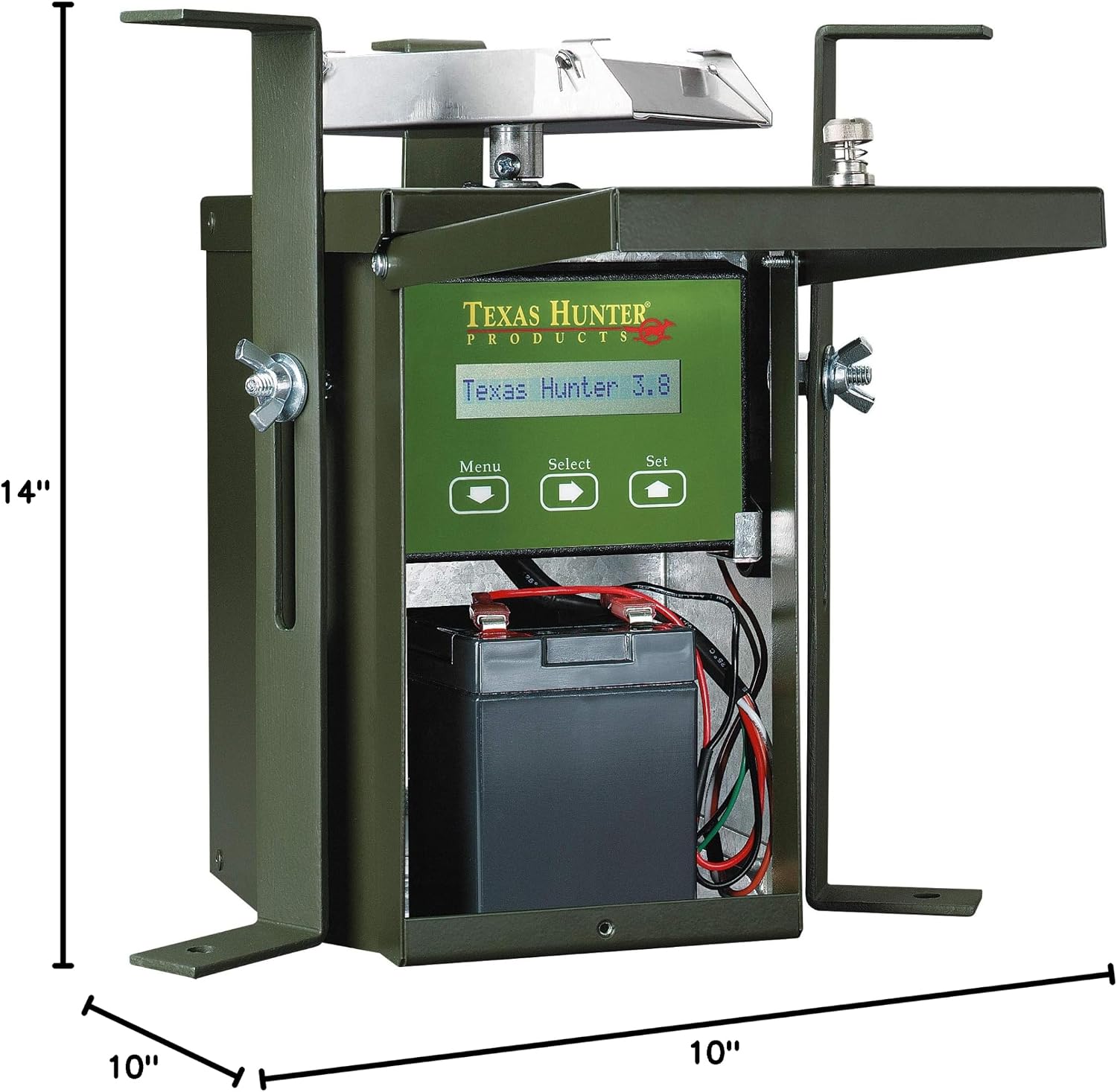 Texas Hunter 12-Volt Game Feeder System - Model TH70 + Battery + SP12 Charger