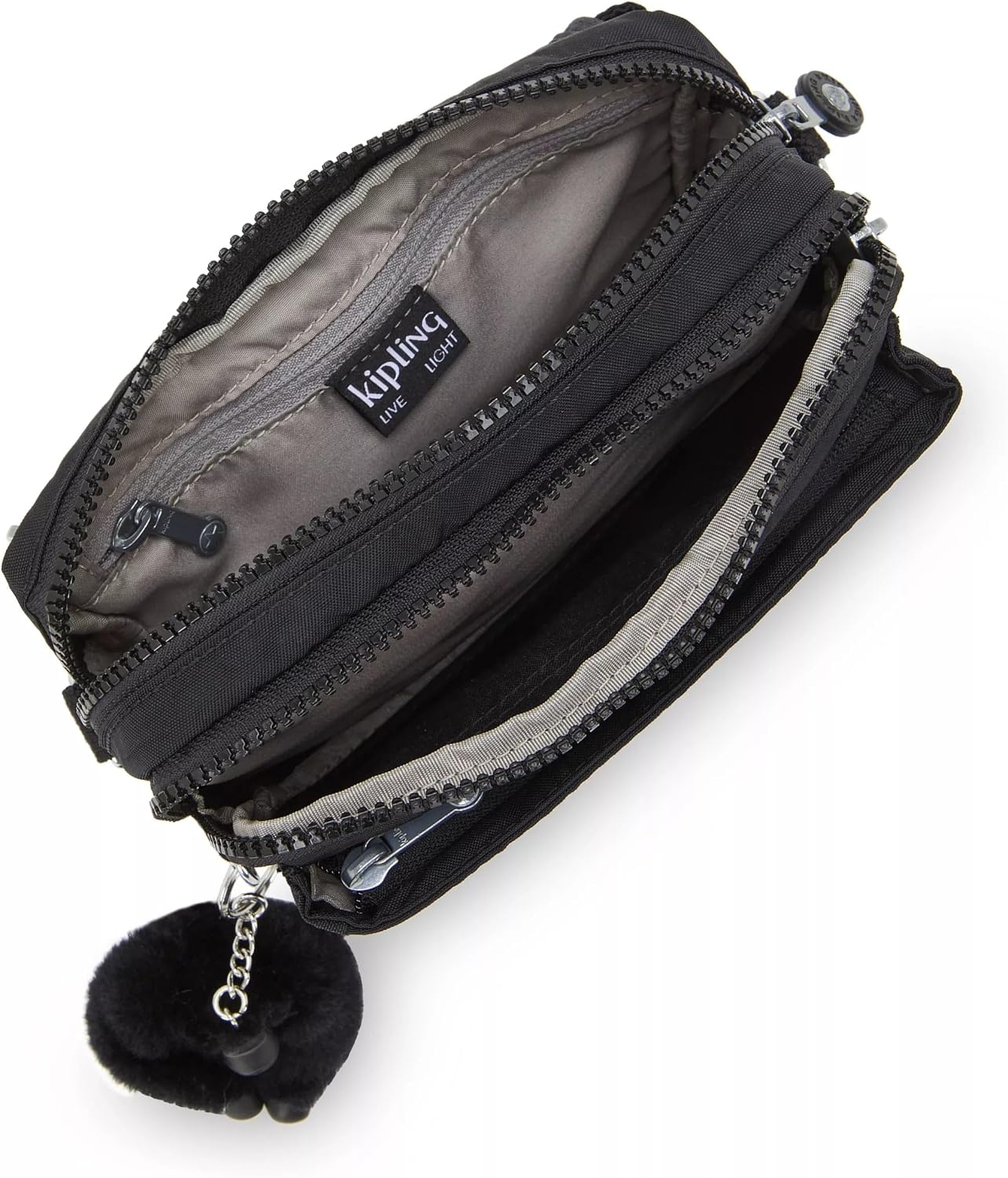 Kipling Women’s Abanu Medium Crossbody Bag, Lightweight, Adjustable Nylon Waist Pack with Multi-Compartment Zip Pockets