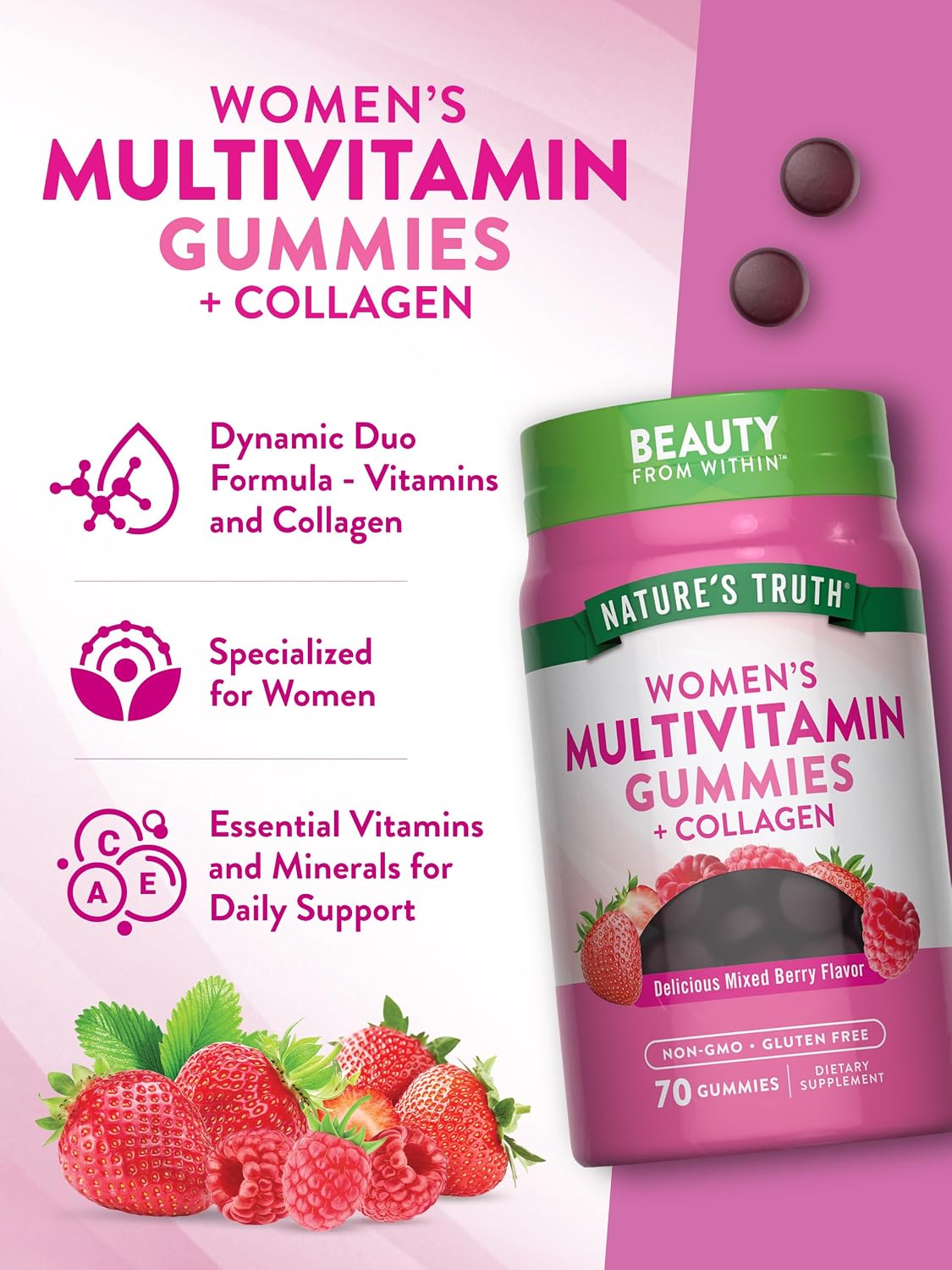 Nature's Truth Womens Multivitamin Gummies | 70 Count