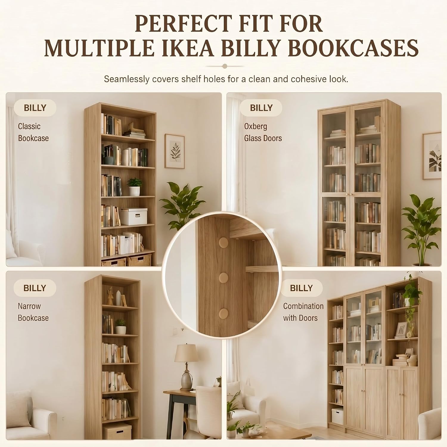 240 Pcs White Hole Plugs Covers Caps Compatible with IKEA Kallax Bookcase Cabinet Shelving 3.5mm Furniture Hole Fillers Compatible with Billy Bookshelf for a Seamless Built in Look