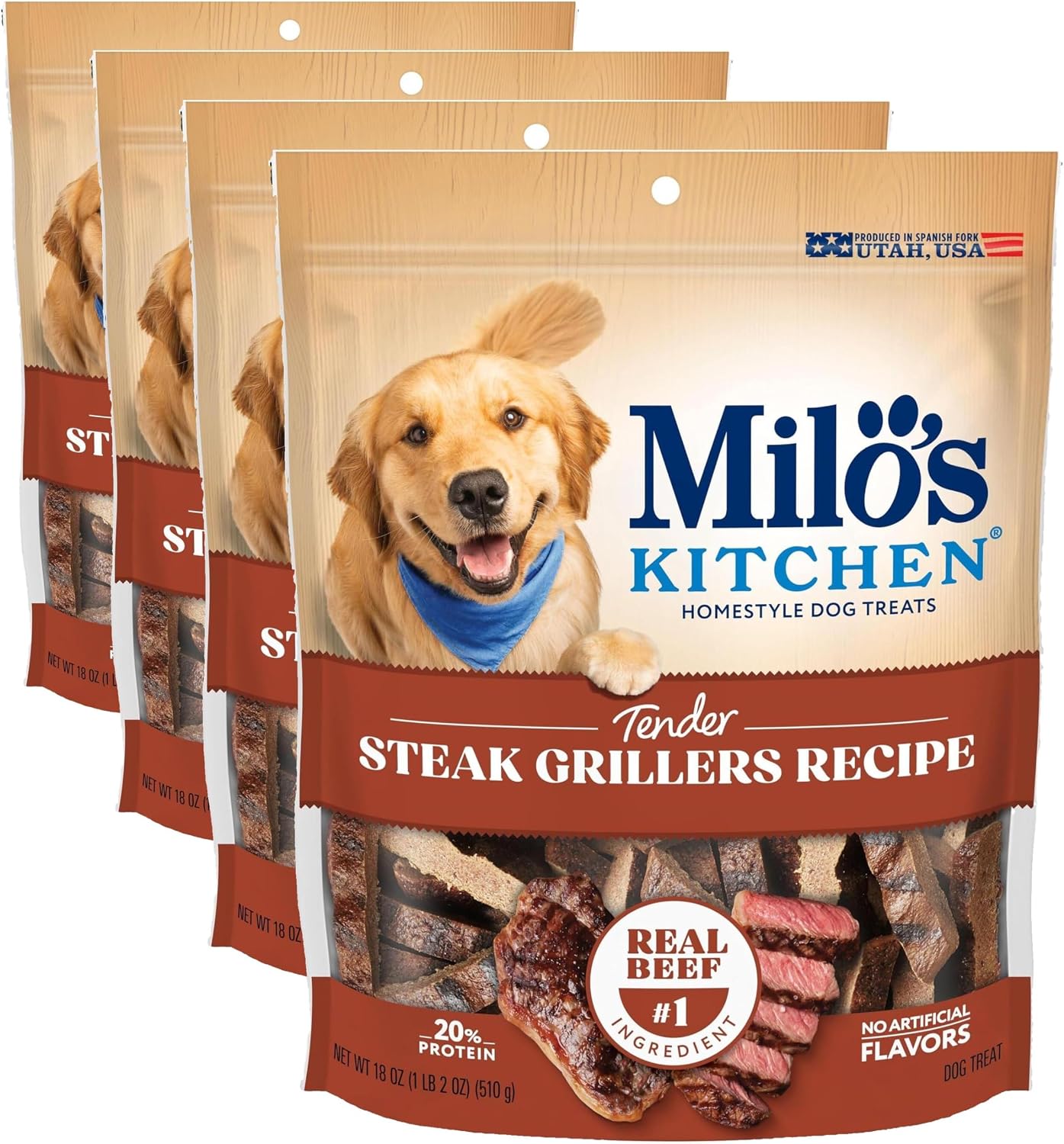 Milo’s Kitchen Chicken & Apple Sausage Slices Dog Treats, 18 Oz. Bag