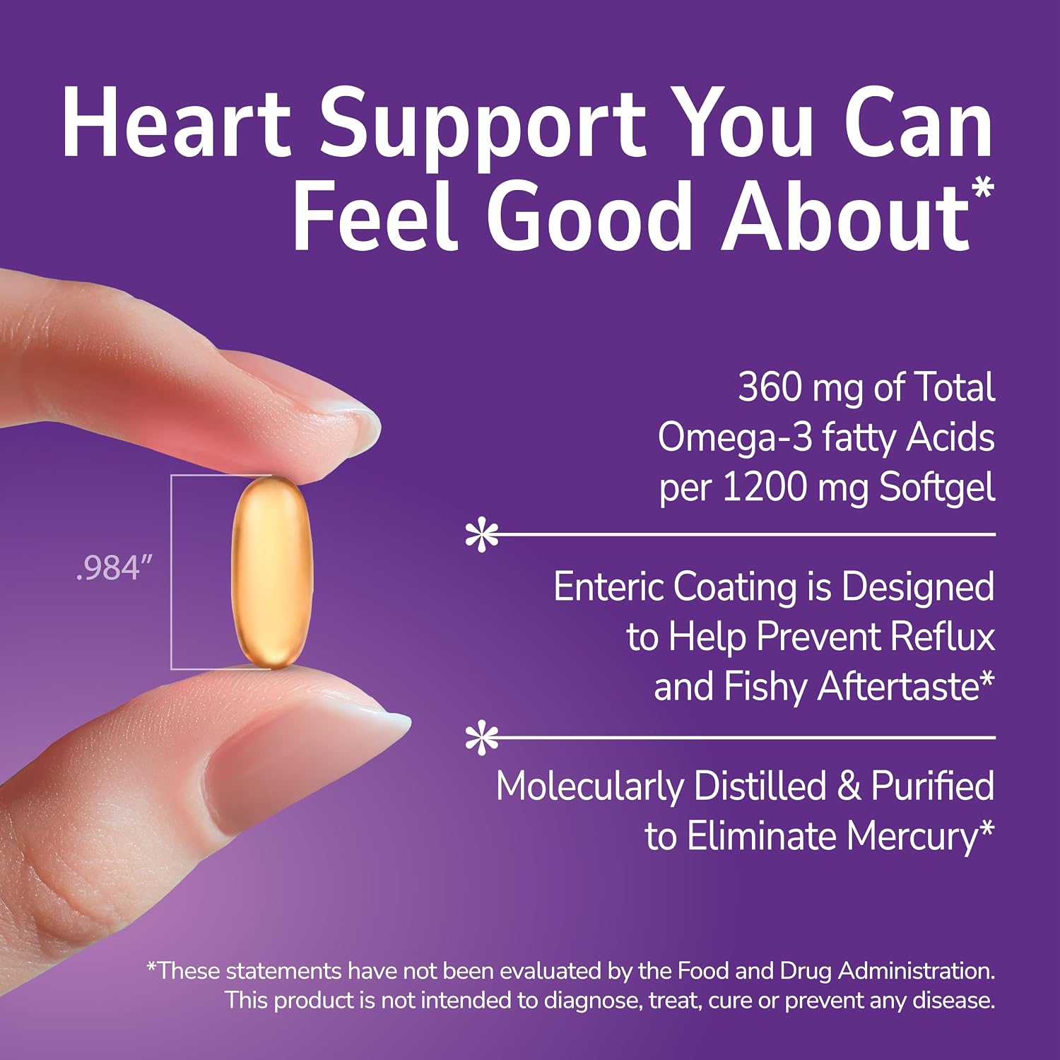 21st Century Fish Oil 1000mg Omega-3 Softgels, Mercury-Filtered, 120ct | Omega-3 Fish Oil with 300 mg EPA & DHA, Heart & Cardiovascular Health Support, Gluten Free, Non-GMO