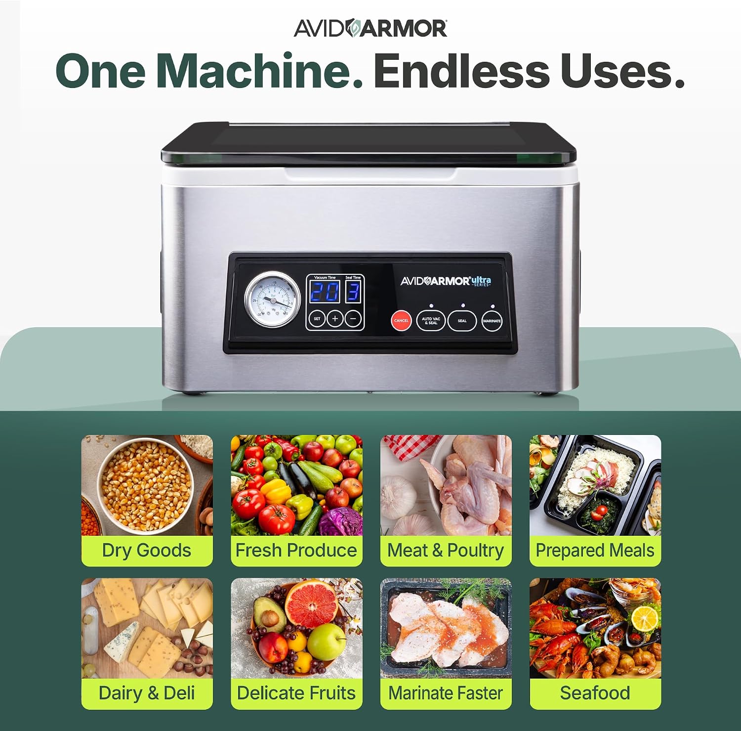 Avid Armor USV20 Chamber Vacuum Sealer Machine – High-Volume 11.5” Sealer