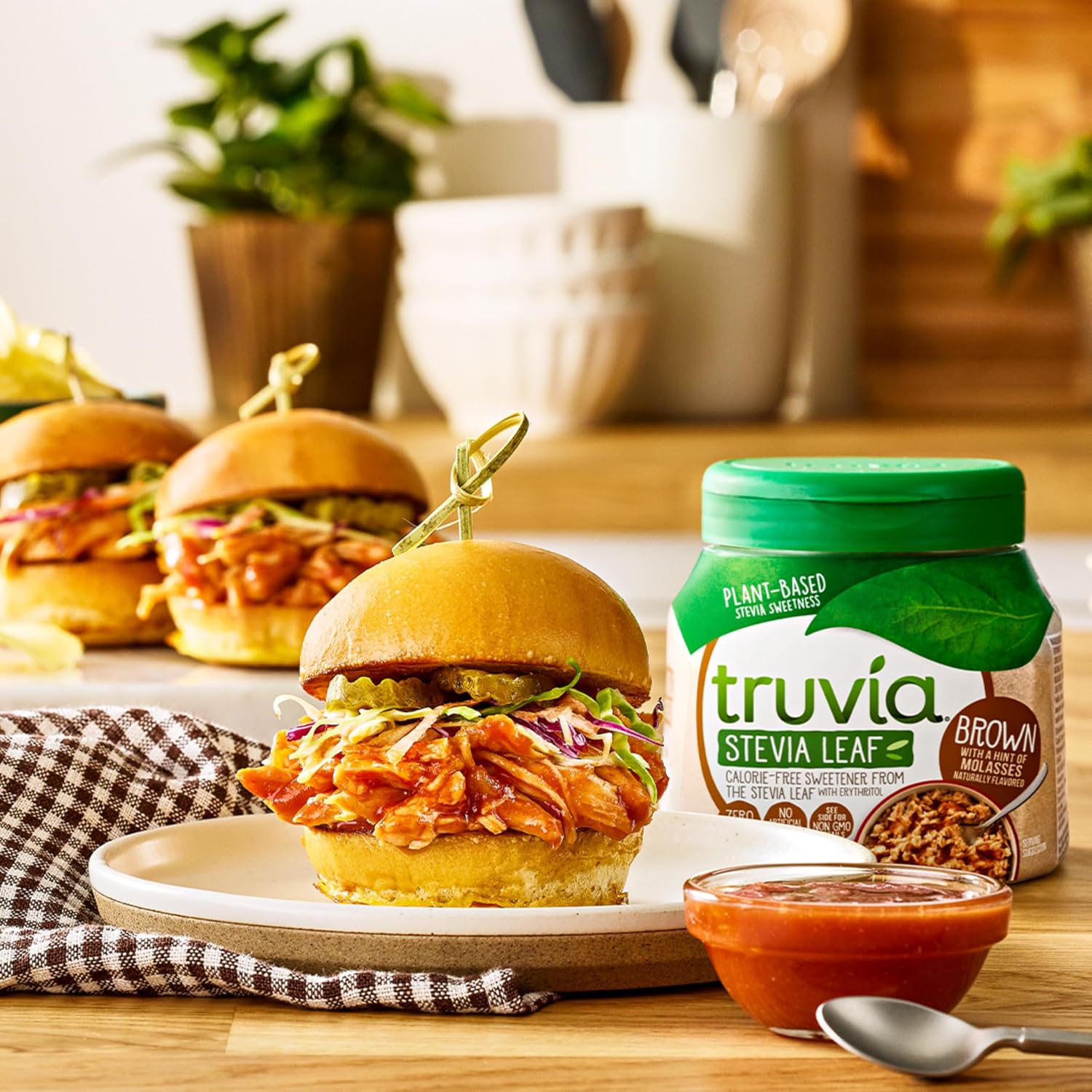 Truvia, Sweetener Natural Calorie Free, 9.8 Ounce | Spoonable jar; 3/4 tsp = 2 tsp sugar; stevia leaf, erythritol; non-GMO, gluten-free, kosher; diabetic & keto