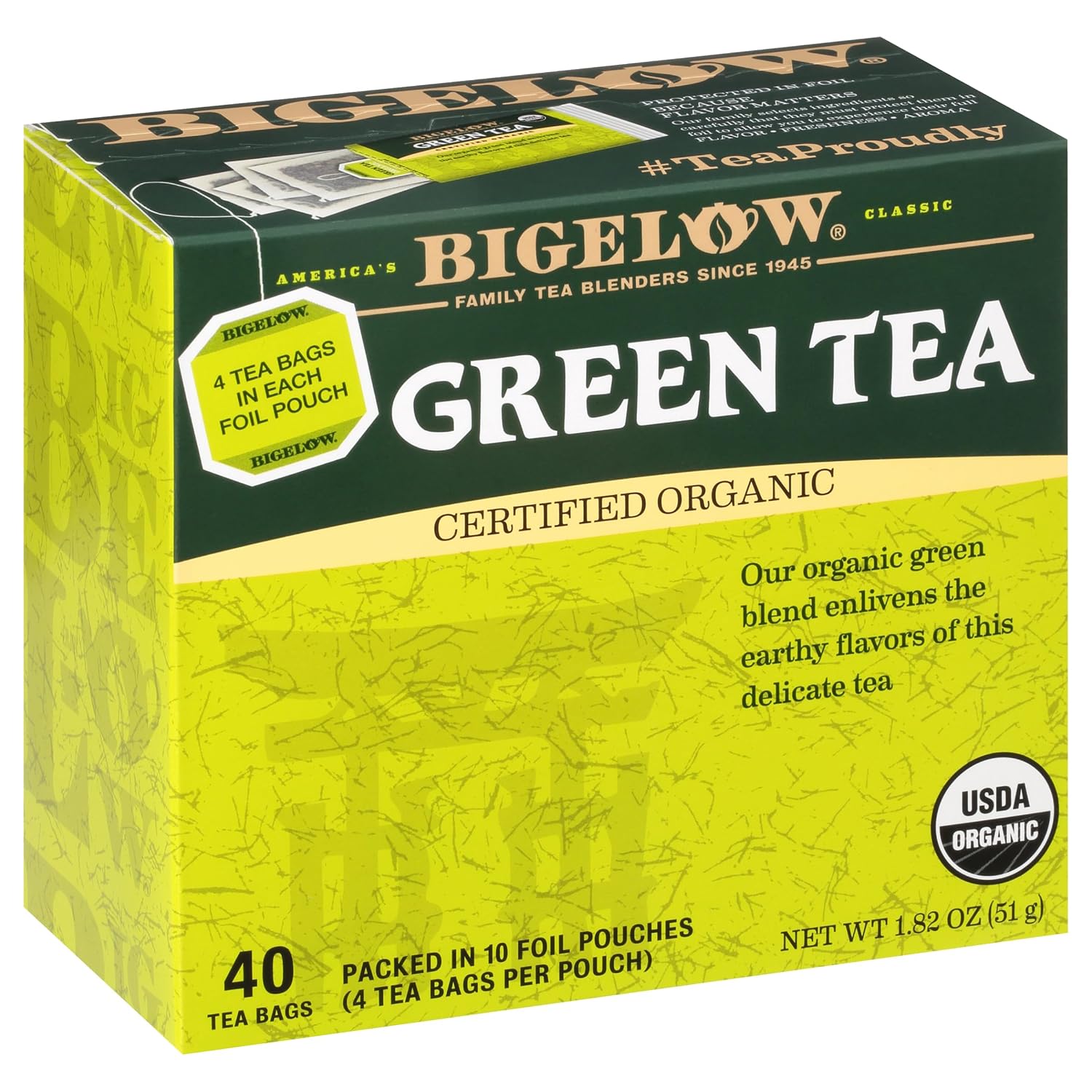 Bigelow Tea Classic Green Tea Bags, 40 Count (Pack of 6)