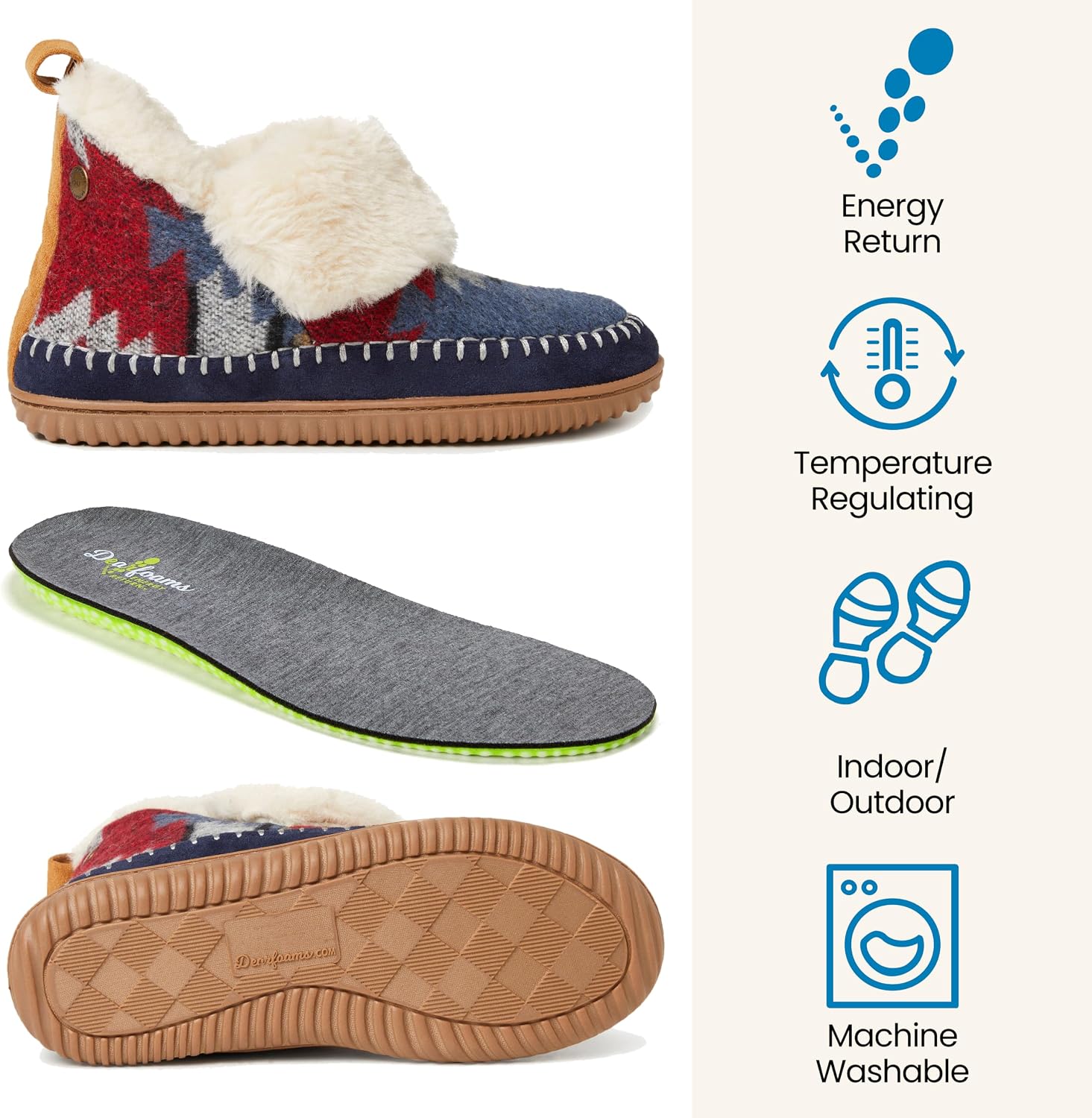 Dearfoams Women's Moritz Mountain Energy Return Technology Bootie