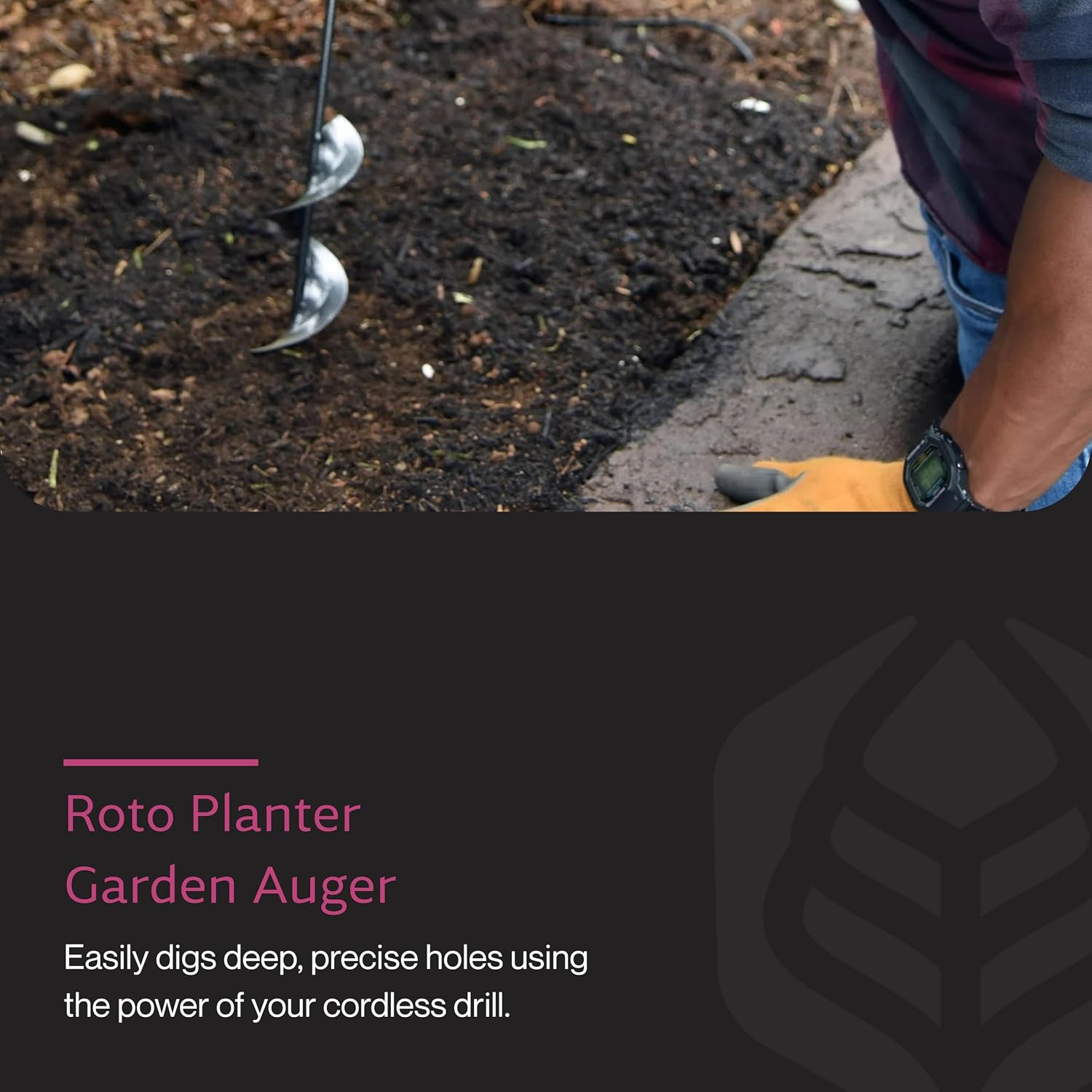 Yard Butler IREA-4 Roto Earth 18” Auger Drill Bit - Digging Tool for Effortless Bulb Planting - Multi-Use Drill - Heavy-Duty Garden Tool - Power-Coated Steel - Rust-Resistant | Powder-Coated Steel Digging Tool, Rust-Resistant, Digs Medium-Depth Holes for…