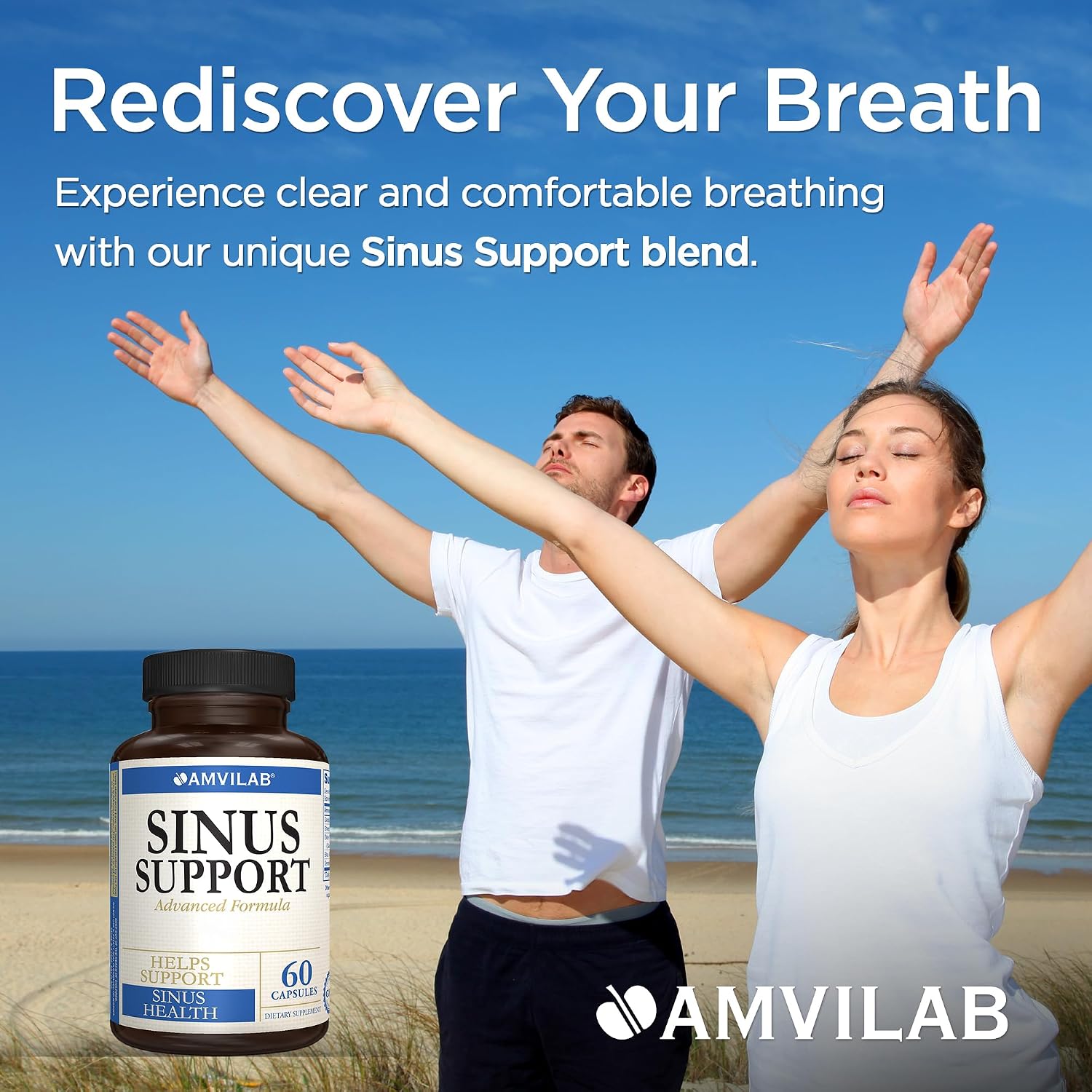 Natural Sinus Support – Serrapeptase, Elder Flower & Sheep Sorrel – Sinus Drainage, Nasal & Allergy Health