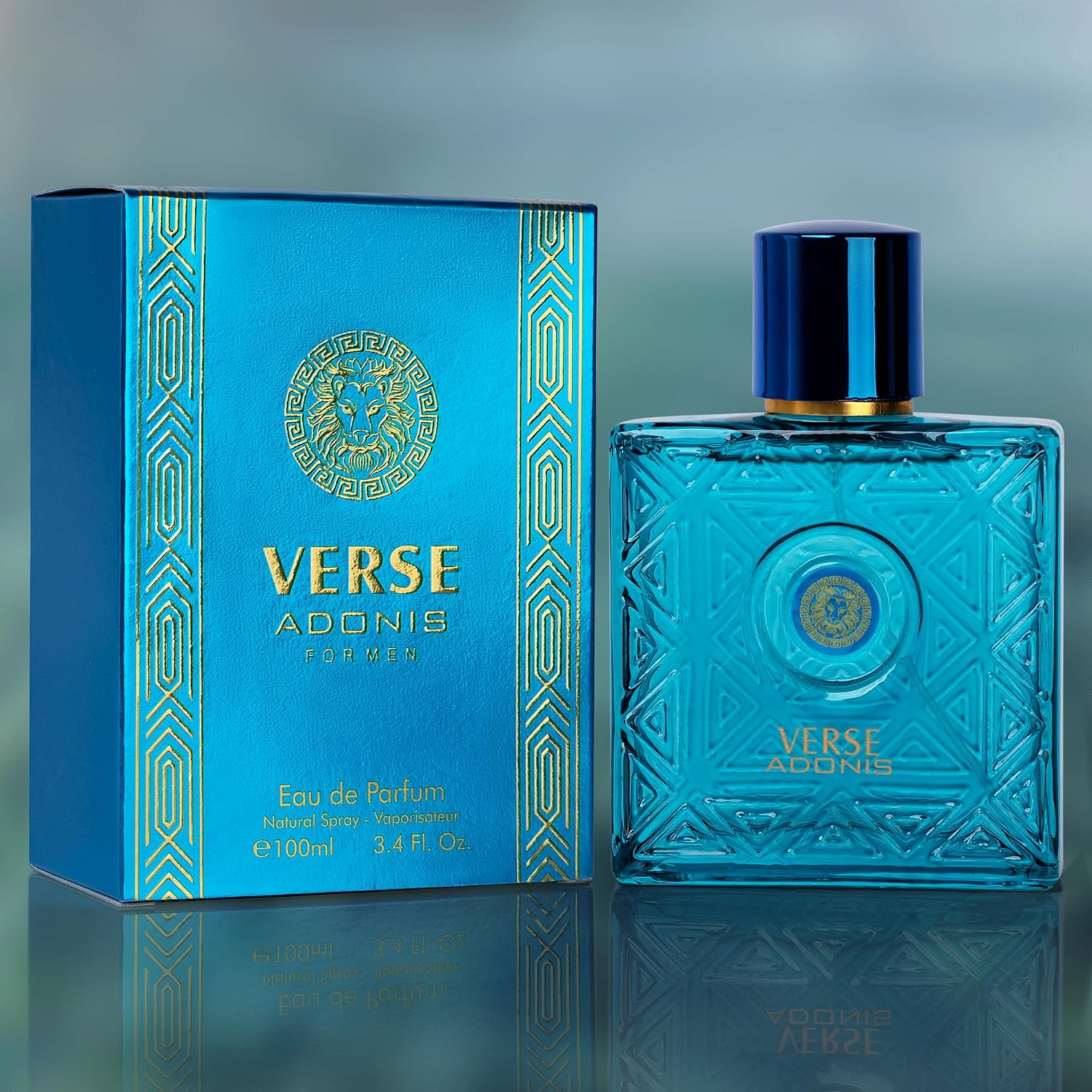 NovoGlow Verse Adonis Eau De Parfum for Men 3.4 Fl. Oz. 100ml Men's Perfume Refreshing Combination of Woody Floral & Fruity Scents - Masculine Scent