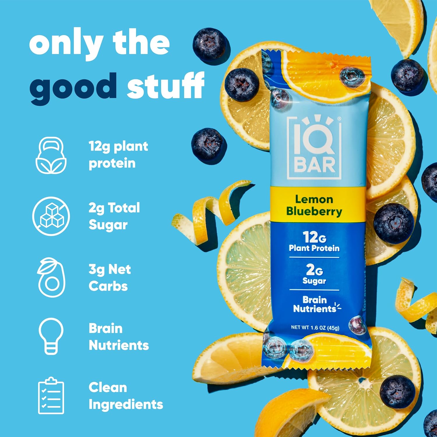 IQBAR Clean Protein Bars, Low Sugar Keto, Banana Nut 12-Count