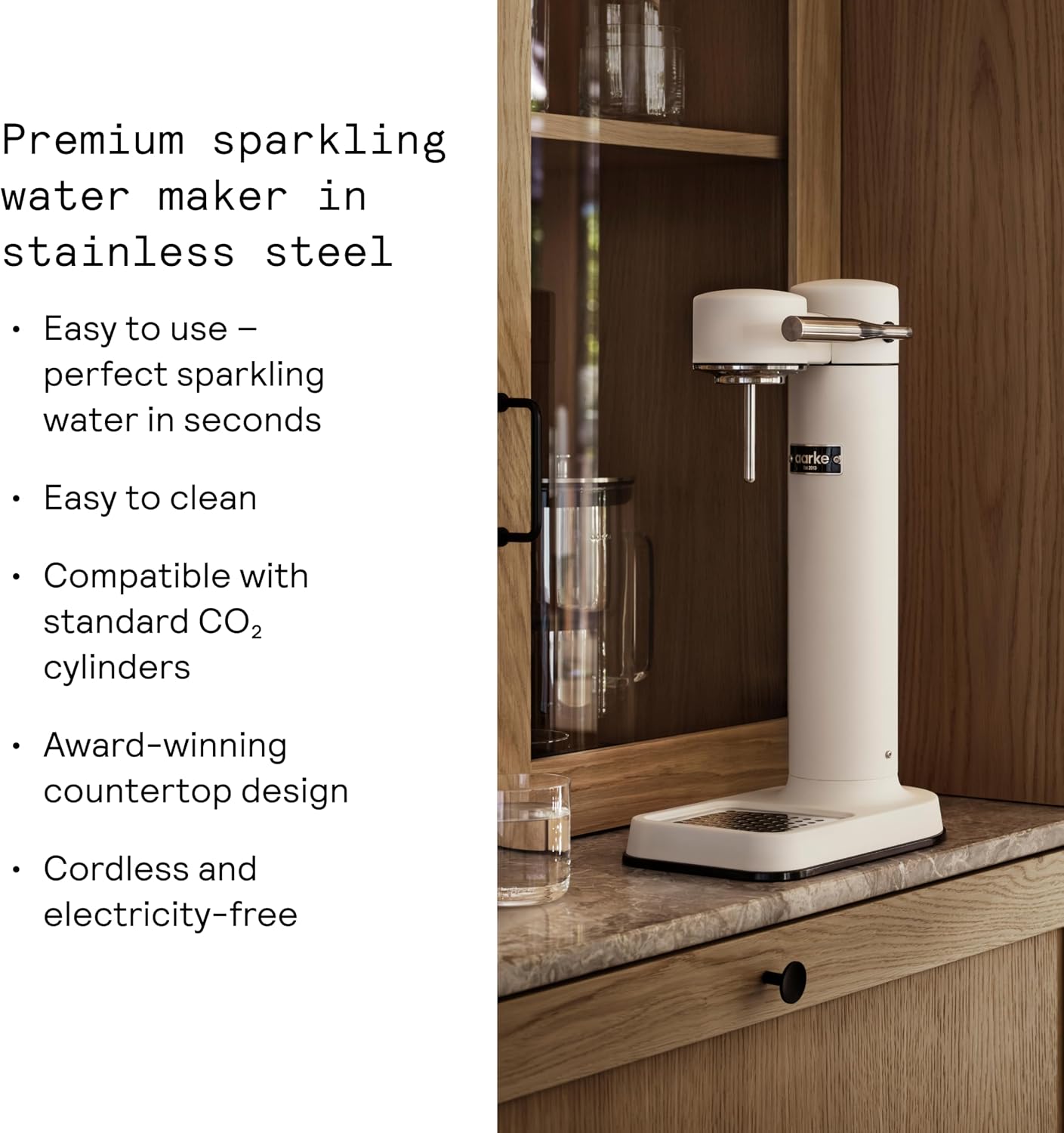 Aarke Carbonator 3 - Premium Sparkling Water Maker, Matte Black