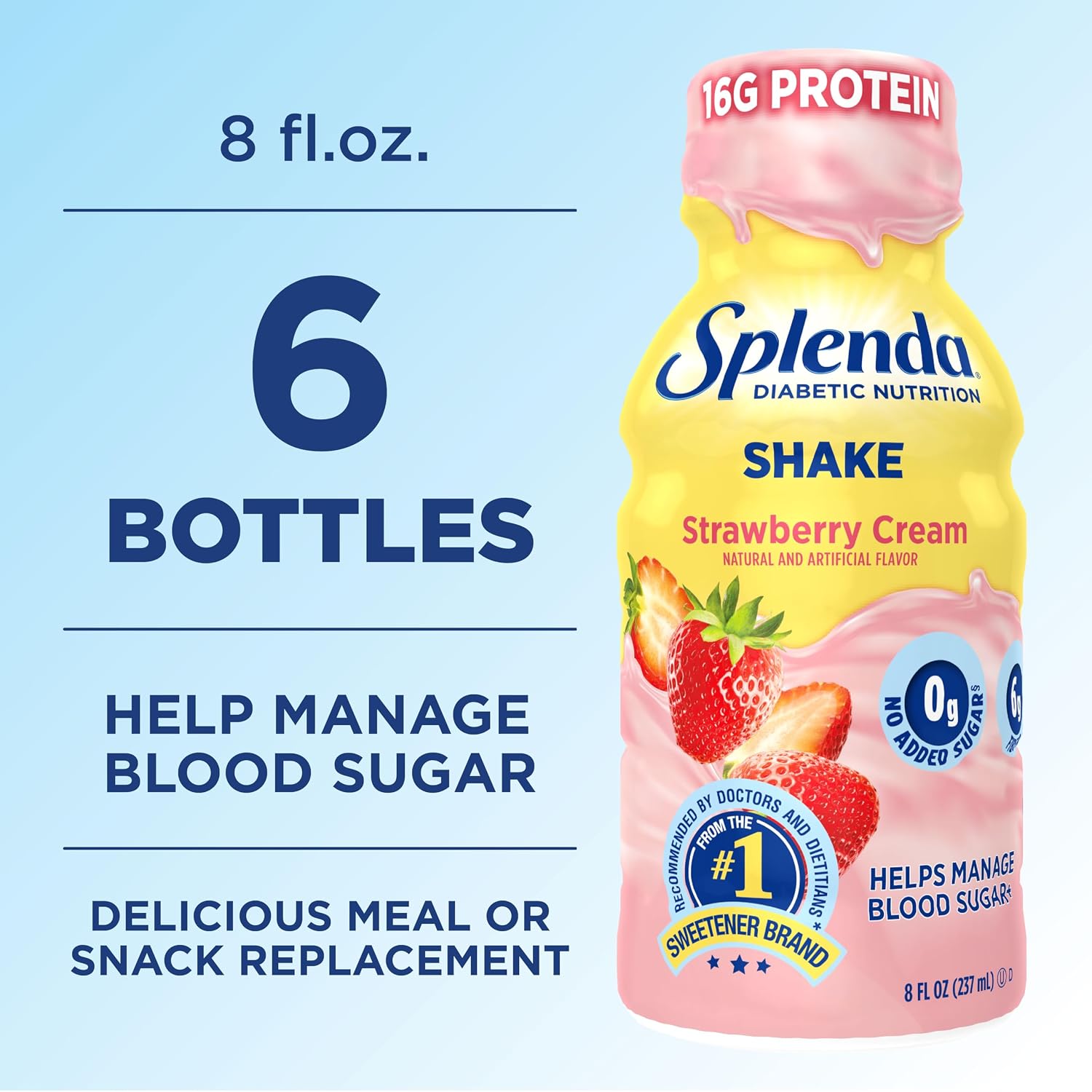 SPLENDA Diabetes Nutrition Shakes, Milk Chocolate, 8 Fl Oz