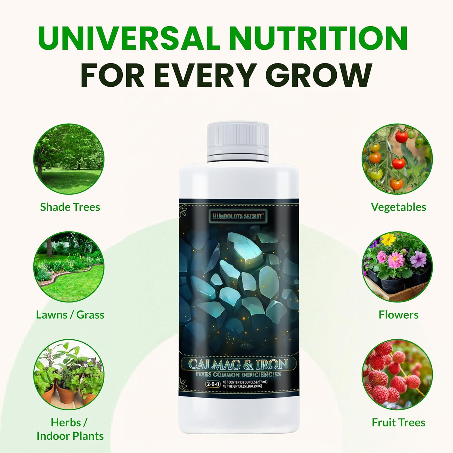 Humboldts Secret CalMag & Iron | Calcium, Magnesium & Chelated Iron Nutrient Fertilizer | Hydroponic Supplies for Vegetative & Flowering Growth in Soil, Coco, Hydroponics or RO Water | 1 Gallon