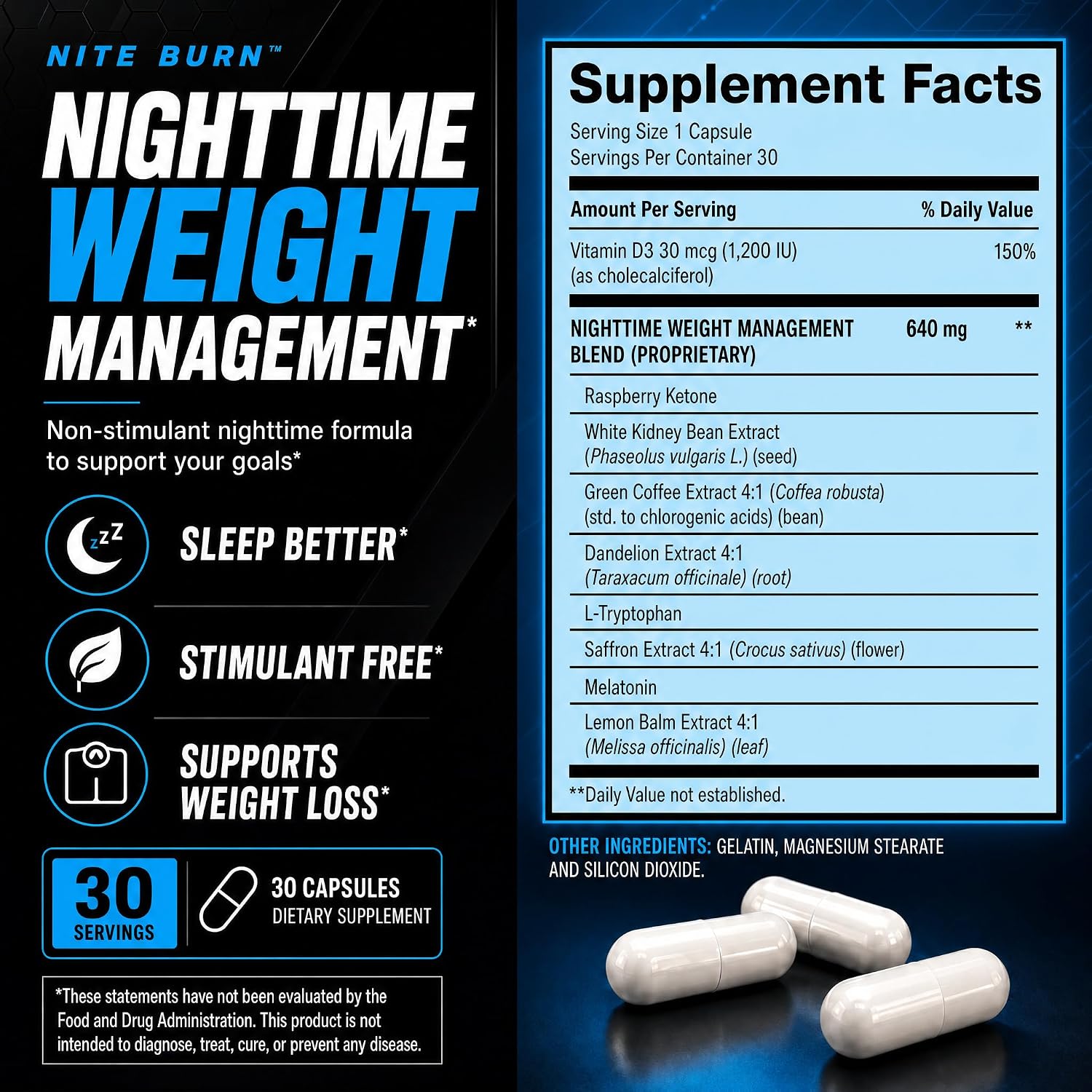 BPI Sports Nite burn – Nighttime Fat Burner & Sleep Support – Keto-Friendly – Weight Loss, Burn Fat, Relaxation