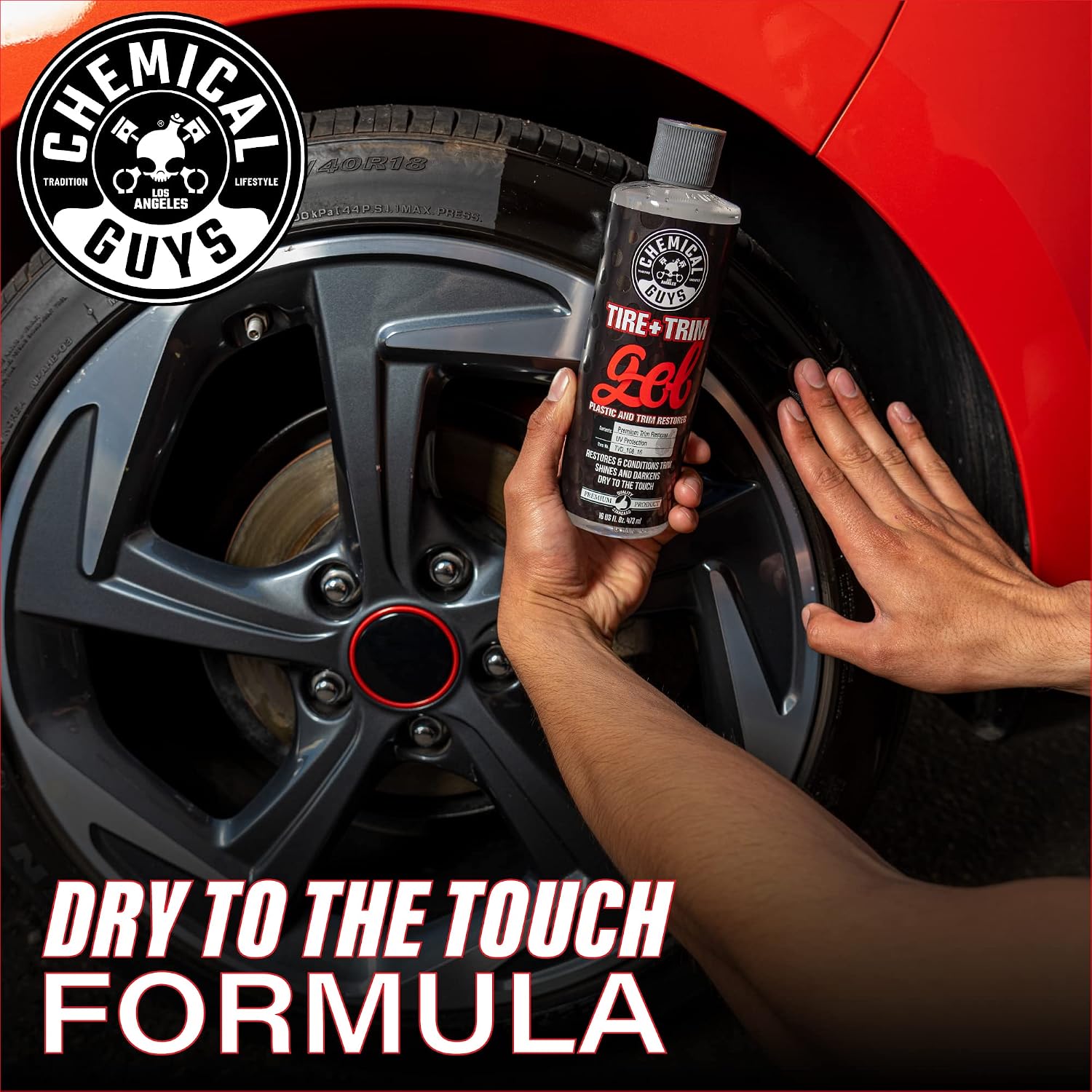 Chemical Guys, Tire & Trim Gel for Plastic & Rubber, Restores Shine, 16 oz | Thick gel restores faded tires