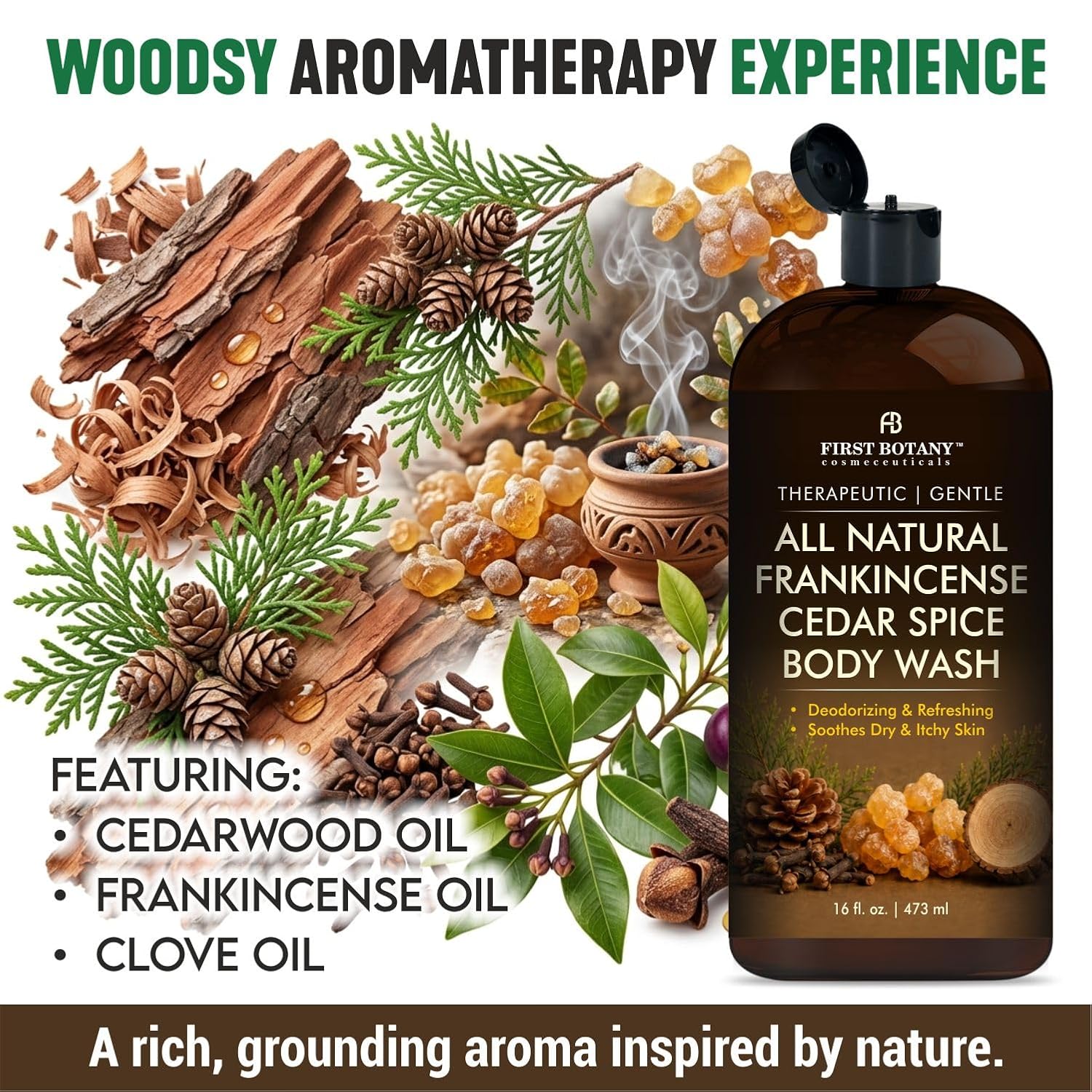 Tea Tree Eucalyptus Body Wash & Skin Cleanser for Women & Men, 16 Fl Oz
