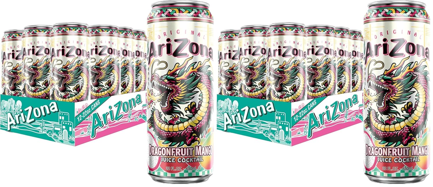 AriZona Mucho Mango | Fruit Juice Cocktail | 22 Fl Oz (12 Pack)