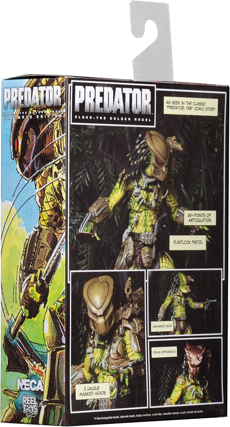 NECA - Predator 2 - 7” Scale Action Figure - Ultimate Elder: The Golden Angel | Predator 2 8 Inch Action Figure Ultimate Series - Ultimate Elder: