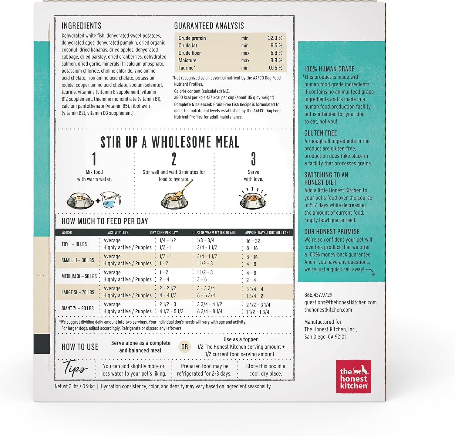 The Honest Kitchen Human Grade Wholemade™ Dehydrated Grain Free Dog Food – Complete Meal or Dog Food Topper – Chicken 4 lb (Makes 16 lbs)
