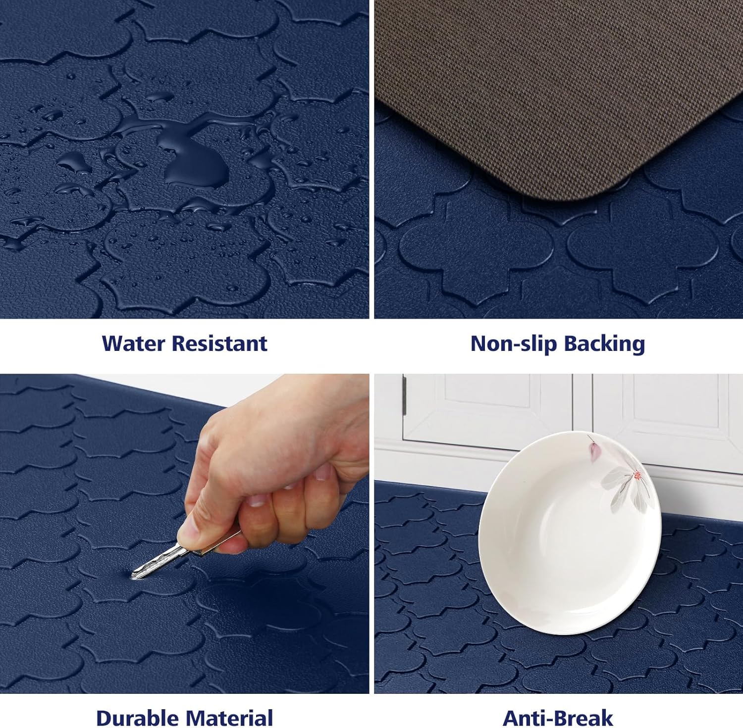 WISELIFE Kitchen Mat Cushioned Anti Fatigue Floor Mat, 17.3"x60", Thick Non Slip Waterproof Kitchen Rugs and Mats, Standing Mat for Floor, Home