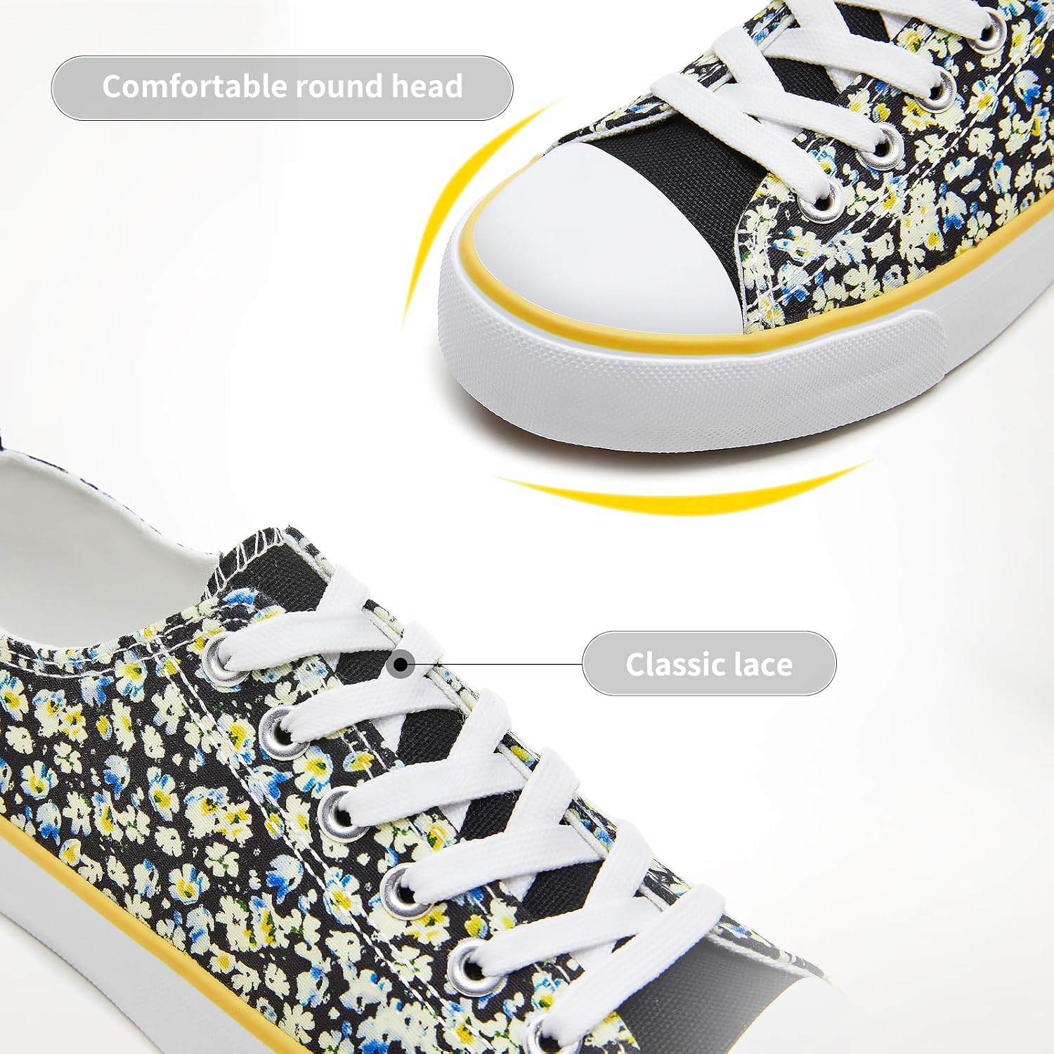 ZGR Women's Canvas Low Top Sneaker Lace-up Classic Casual Shoes for Women