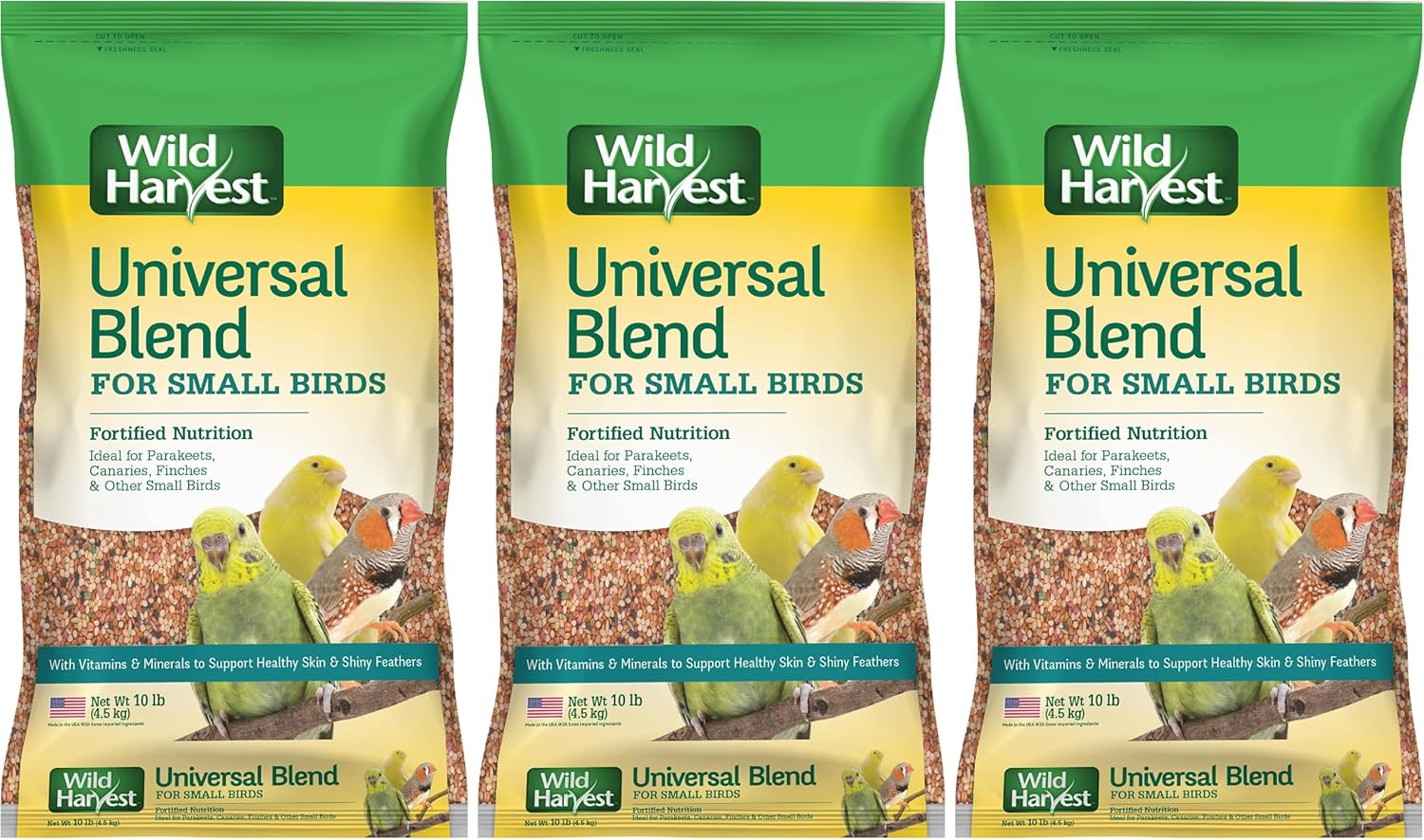 Wild Harvest Universal Blend For Small Birds 3 Pounds, Foritified Nutrition