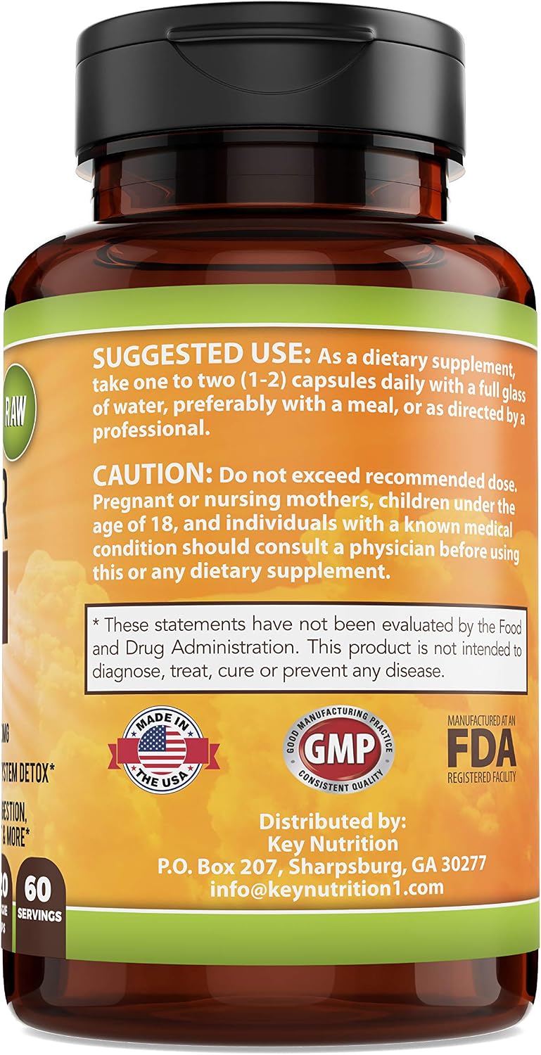 Apple Cider Vinegar 1500mg, 100% Organic, Pure & Raw - Healthy Digestion & Detox Support - 60 Day Supply