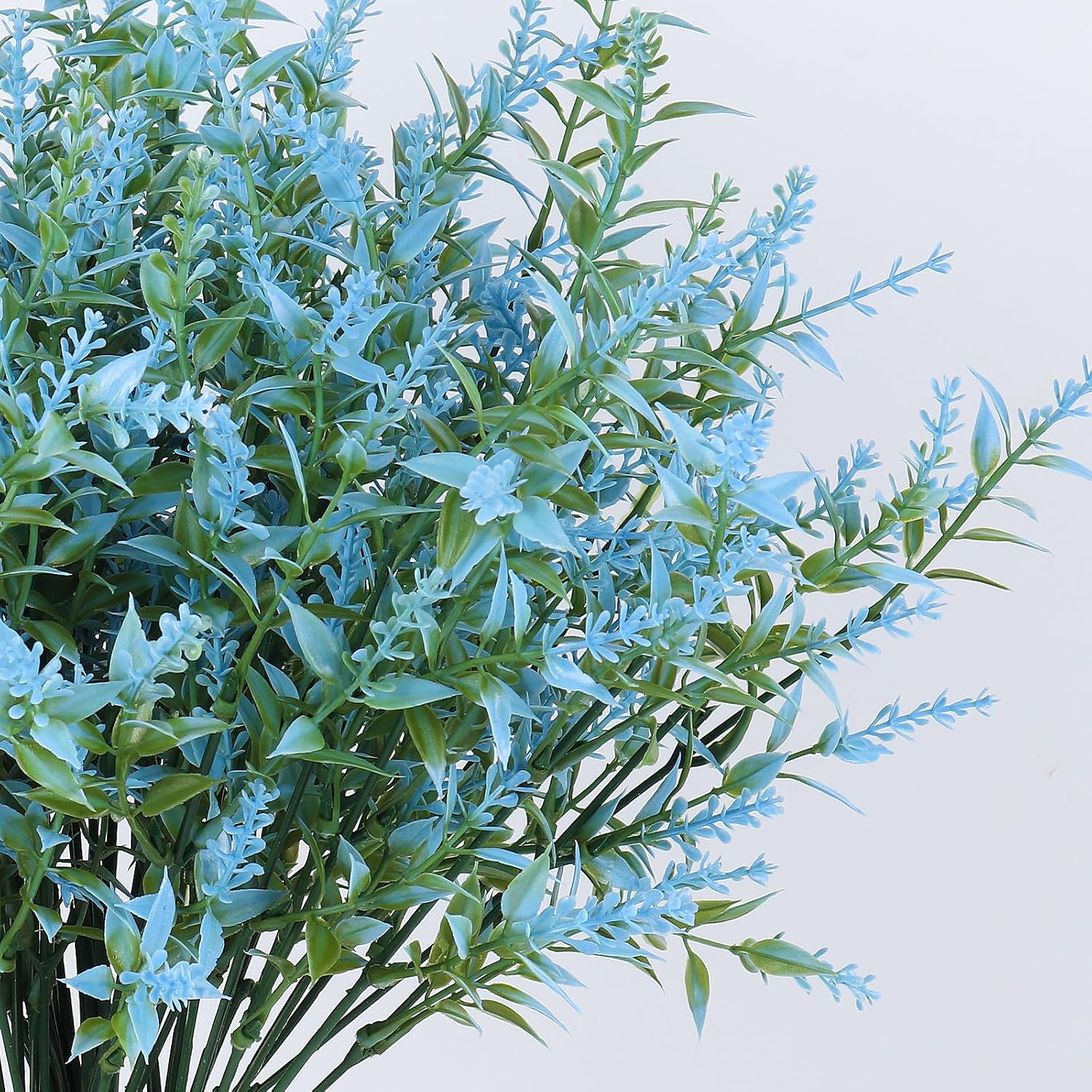 RECUTMS Artificial Greenery Lavender Fake Shrubs Flowers 8 Pcs UV Resistant
