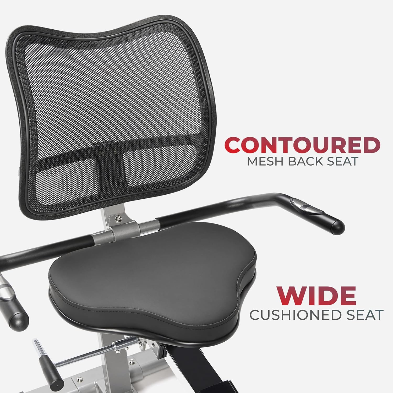 Sunny Health & Fitness Smart Recumbent Cross Trainer with Arm Exerciser | Dual Function Full-Body Workout, 8-Lvl Magnetic Resistance, Adjustable Seat